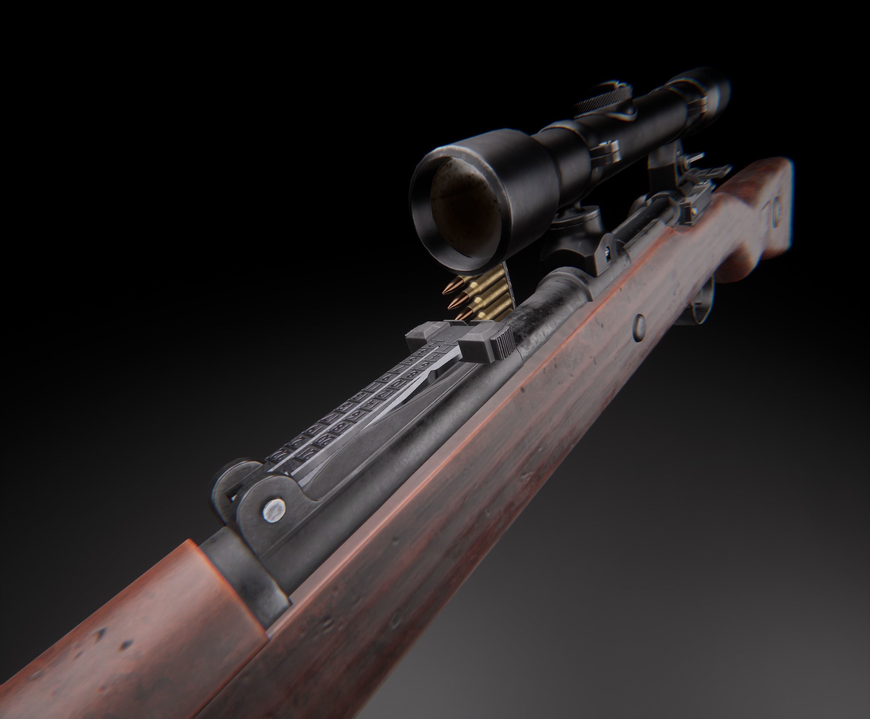AAA KAR 98 Game Ready PBR Low-poly 3D model_6