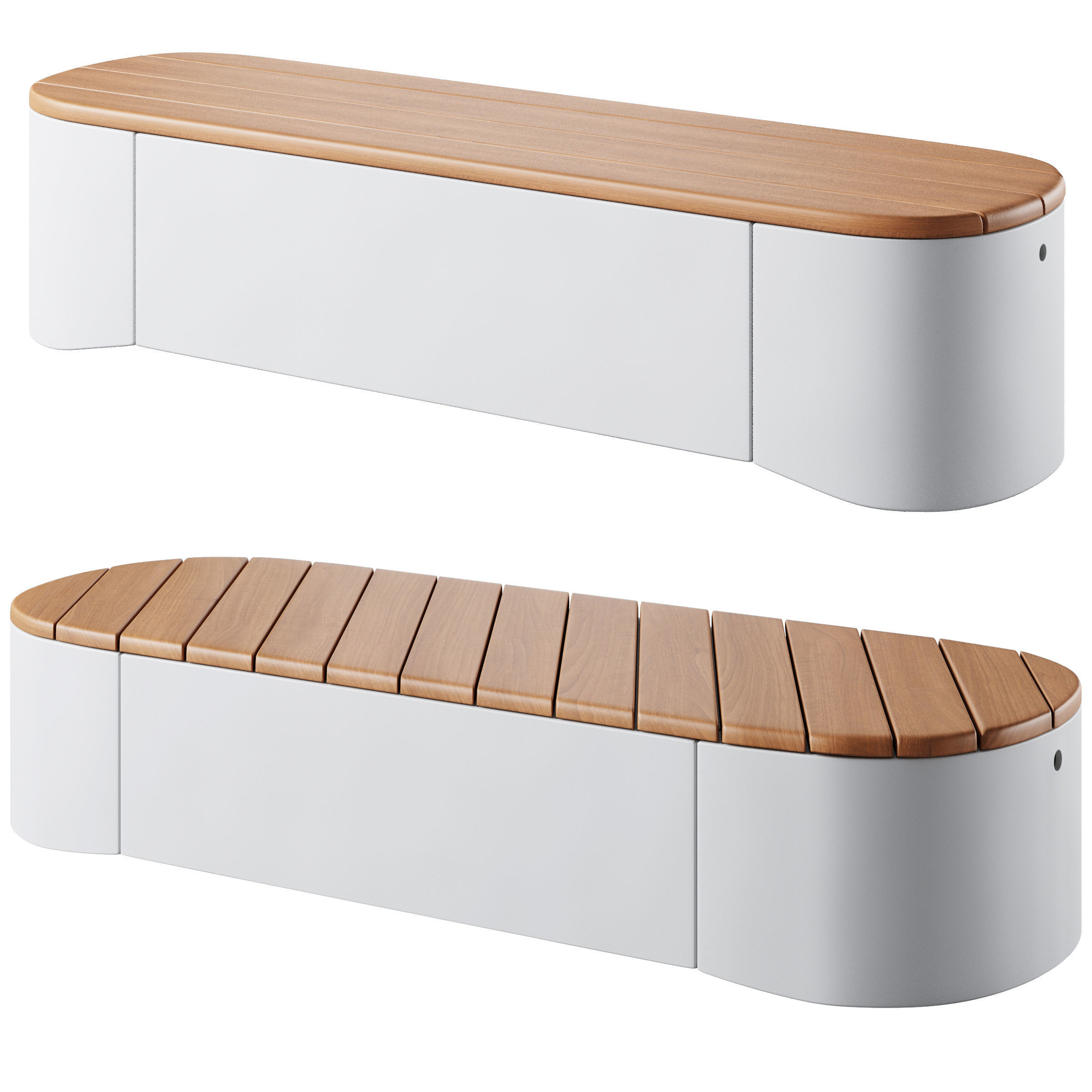 Park benches Urban Islands by mmcite 3D model_1