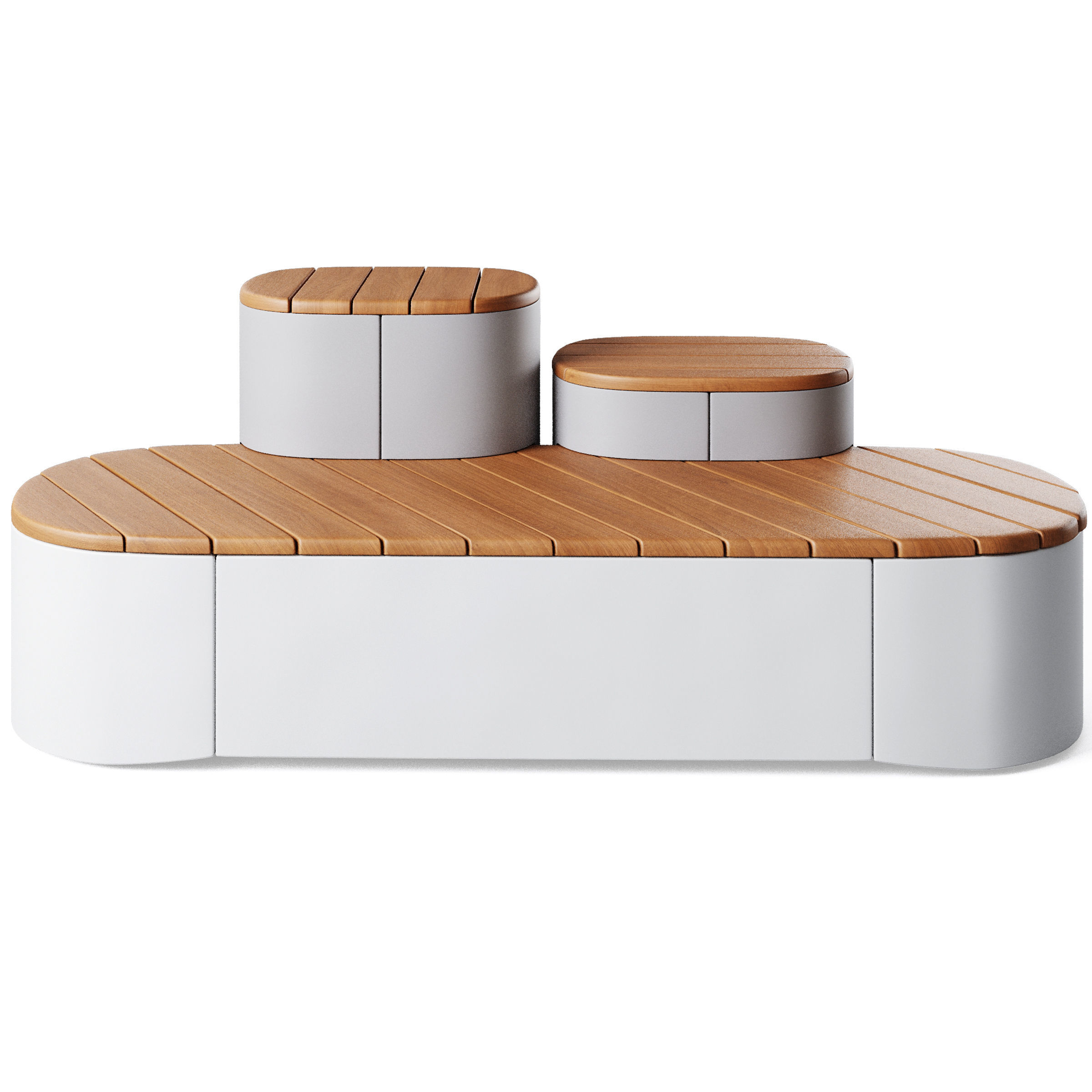 Park benches Urban Islands set2 by mmcite 3D model_2