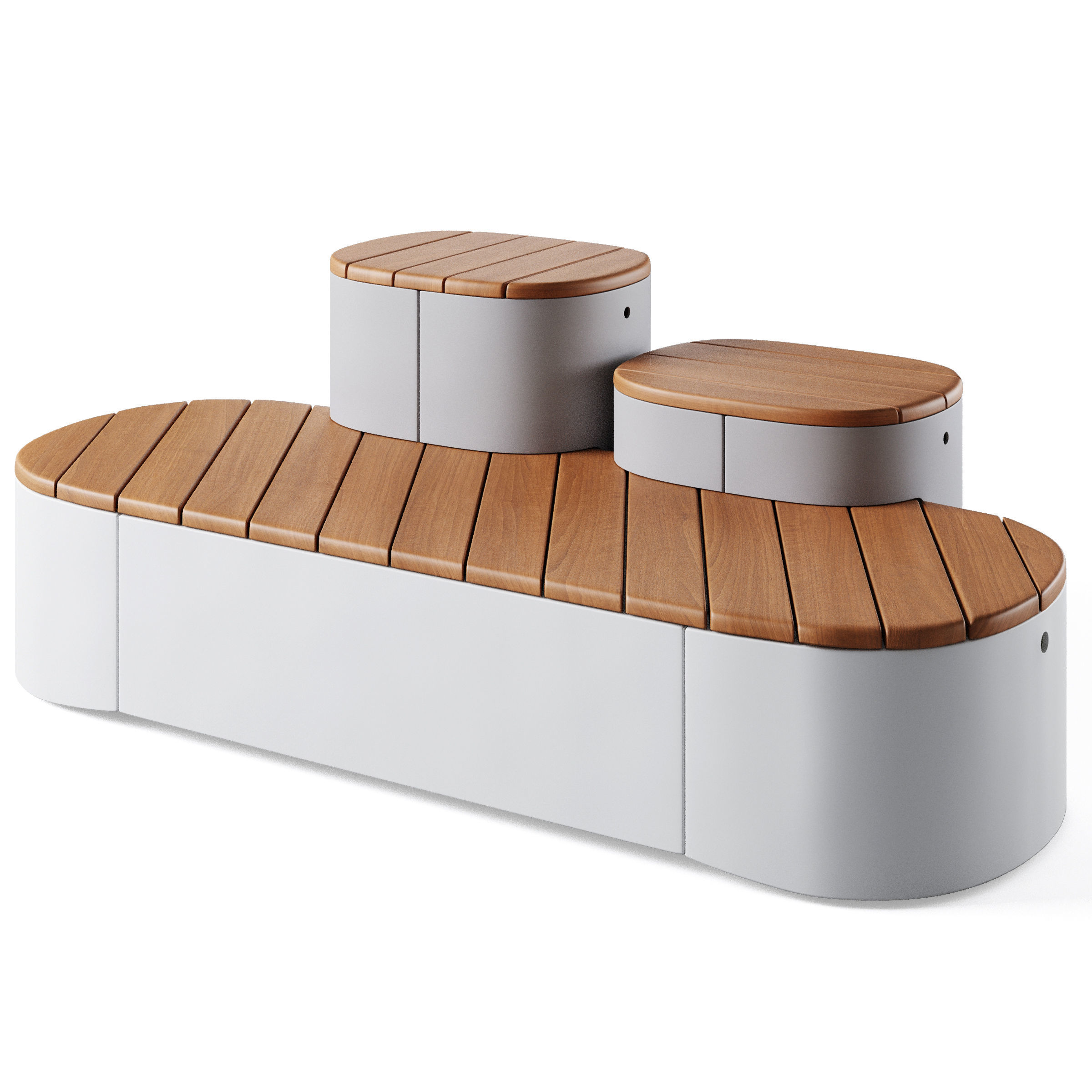 Park benches Urban Islands set2 by mmcite 3D model_1