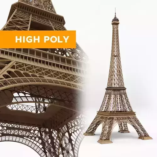 Eiffel Tower DETAILED 3D model