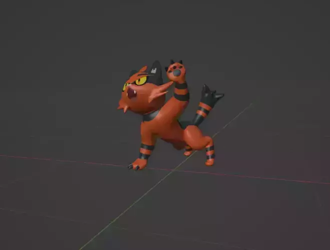 Torracat pokemon 3D print model