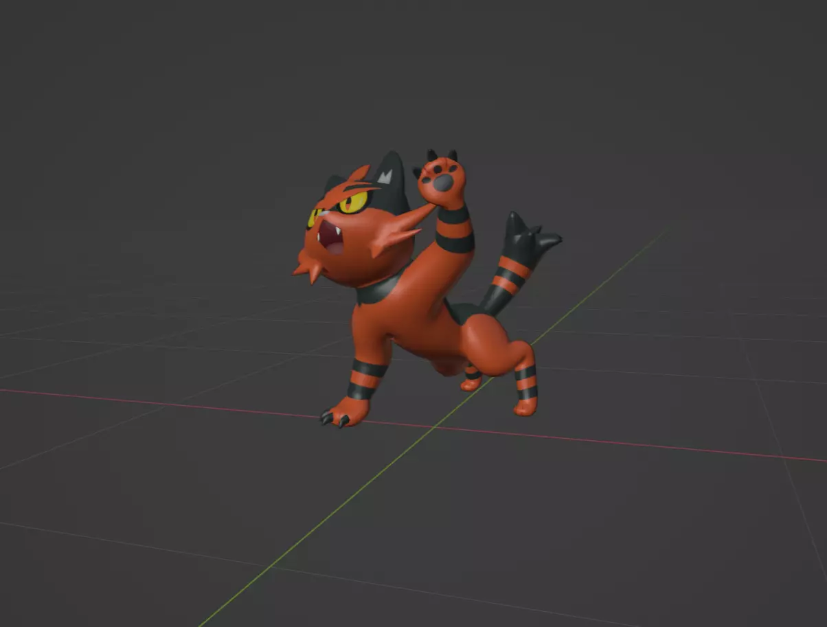 Torracat pokemon 3D print model 3D print model_0