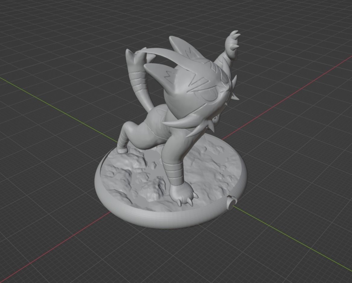 Torracat pokemon 3D print model 3D print model_4