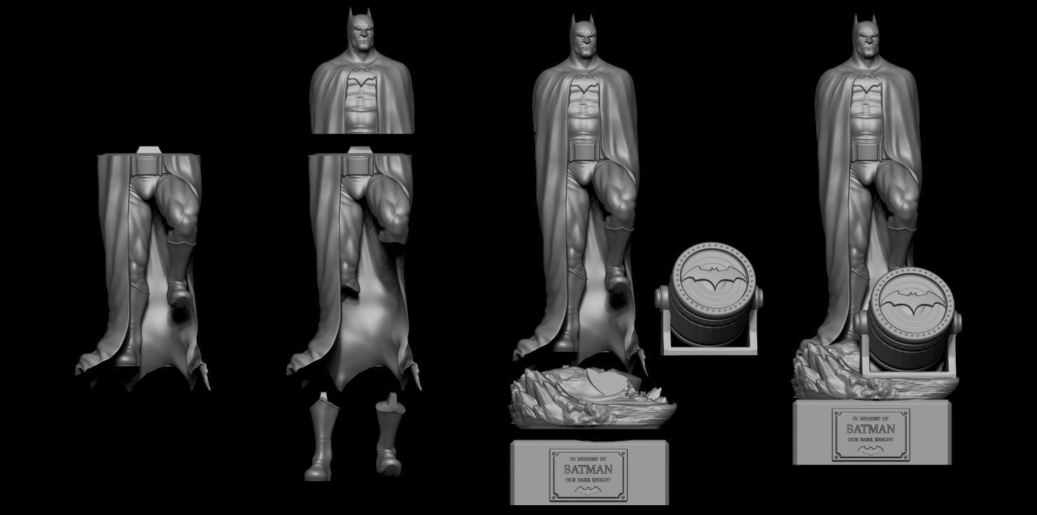 Fan Art - Batman Statue - Standalone version 3D print model_7