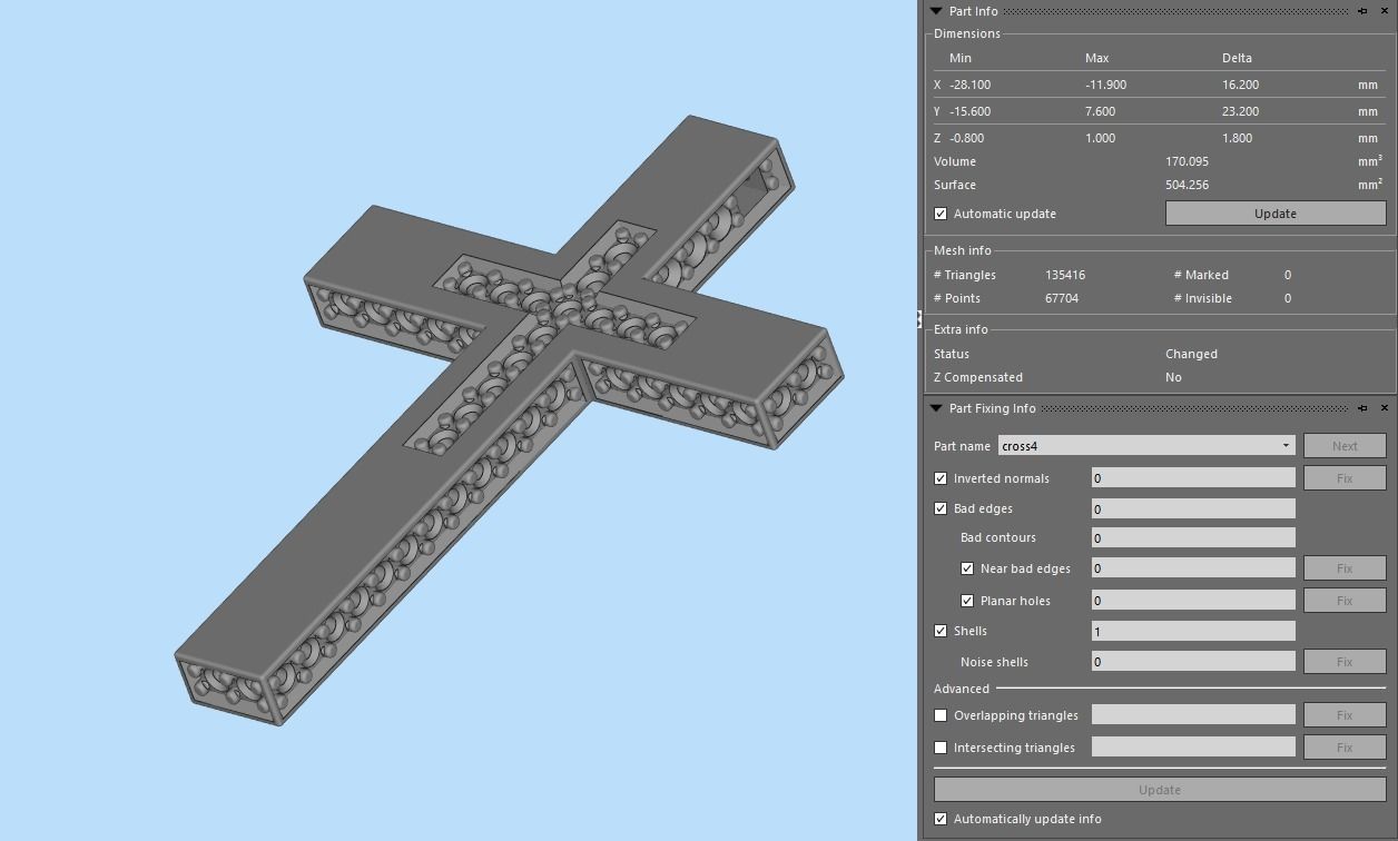 2 Flat Austere Brilliant Pave Crosses 3D print model_8
