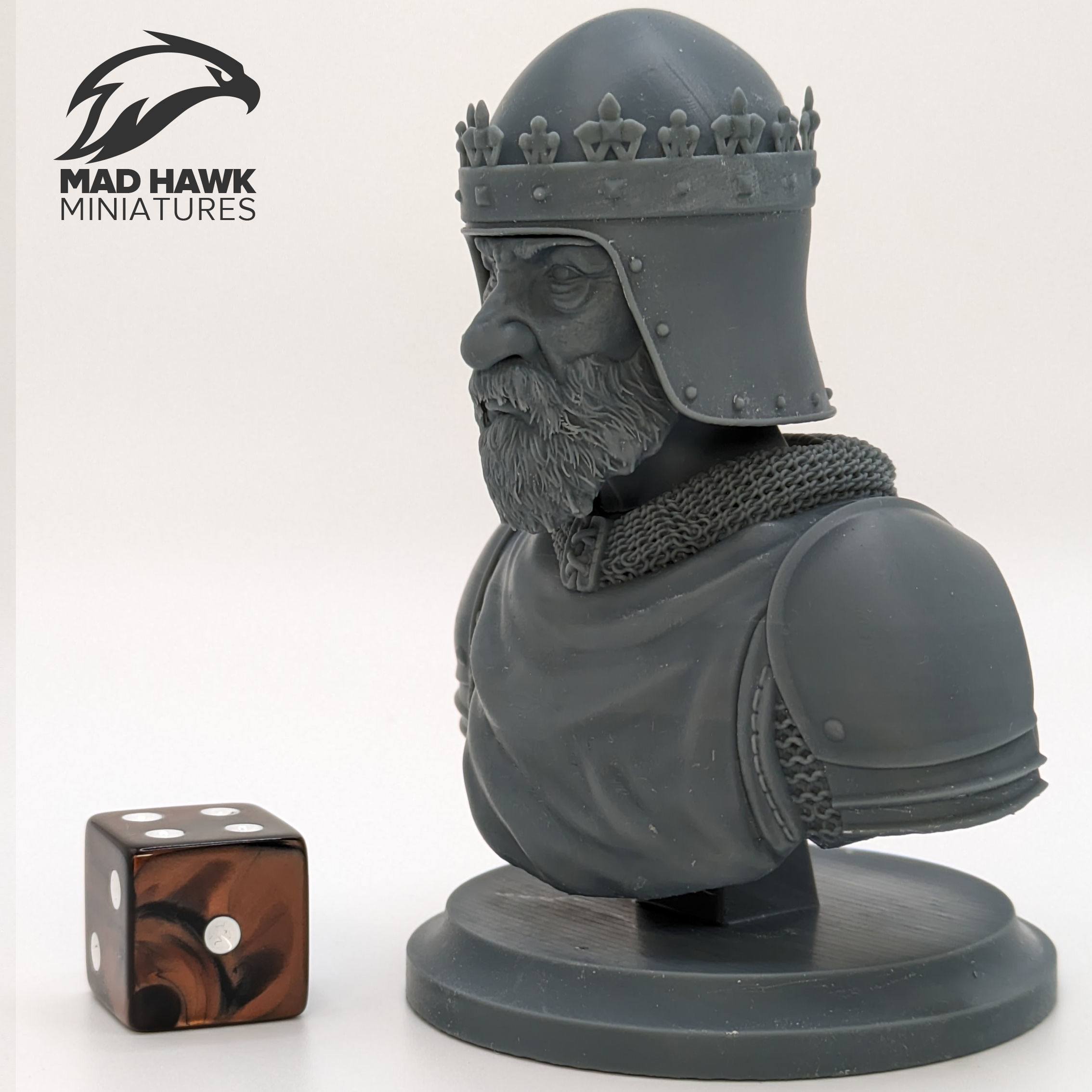 Old King Bust 3D print model_6