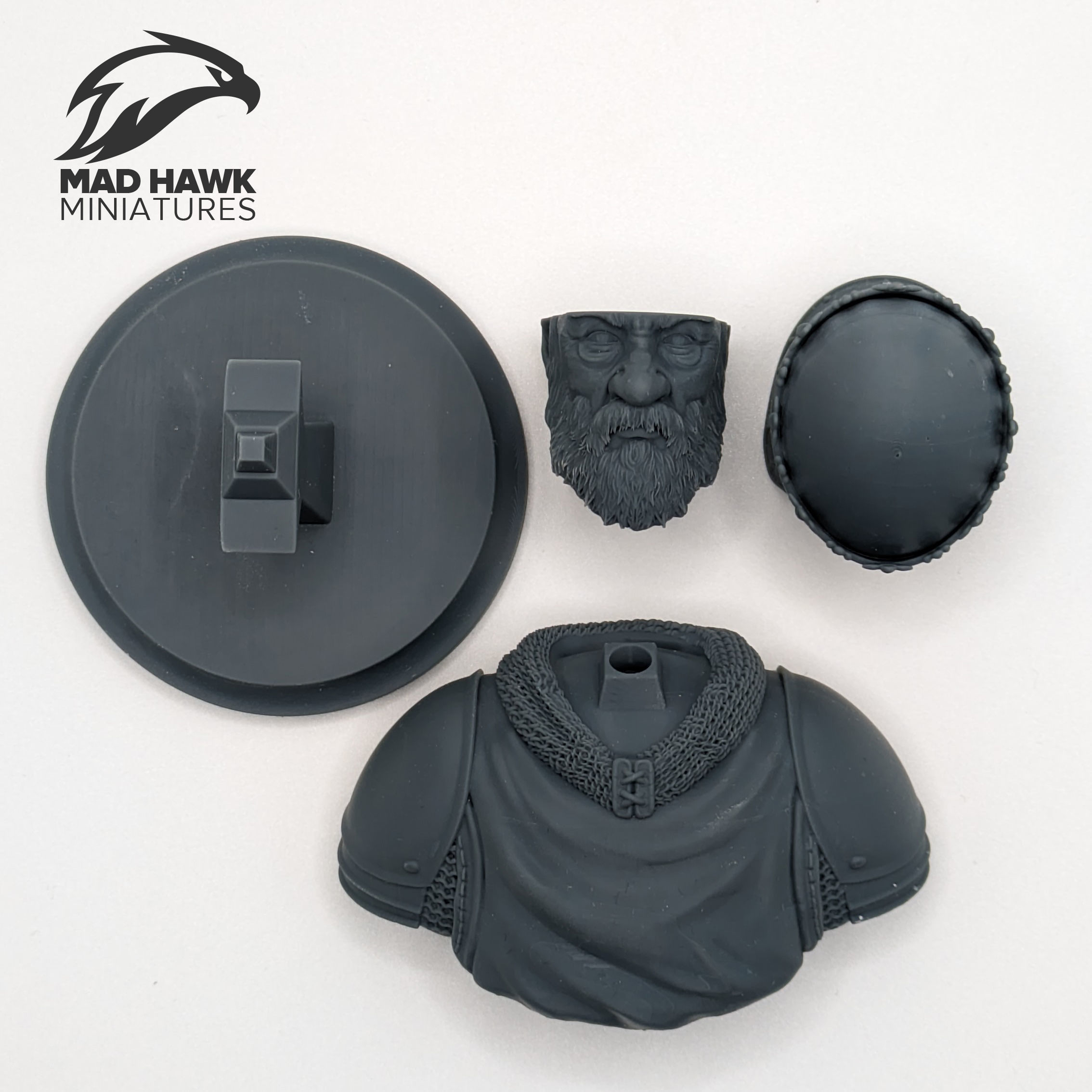 Old King Bust 3D print model_4