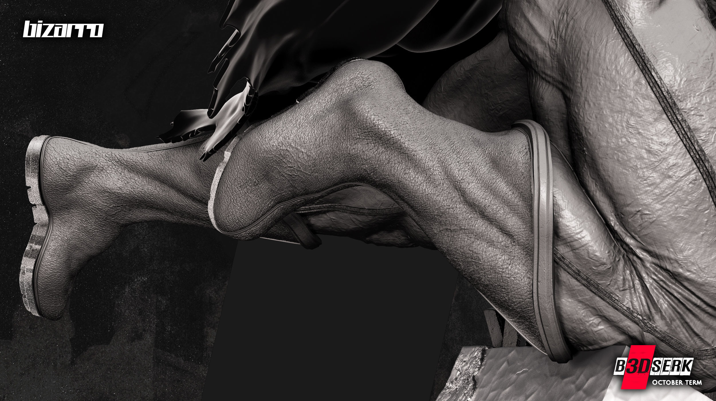 B3DSERK October term 2022 Bizarro Sculpture ready for printing 3D print model_2