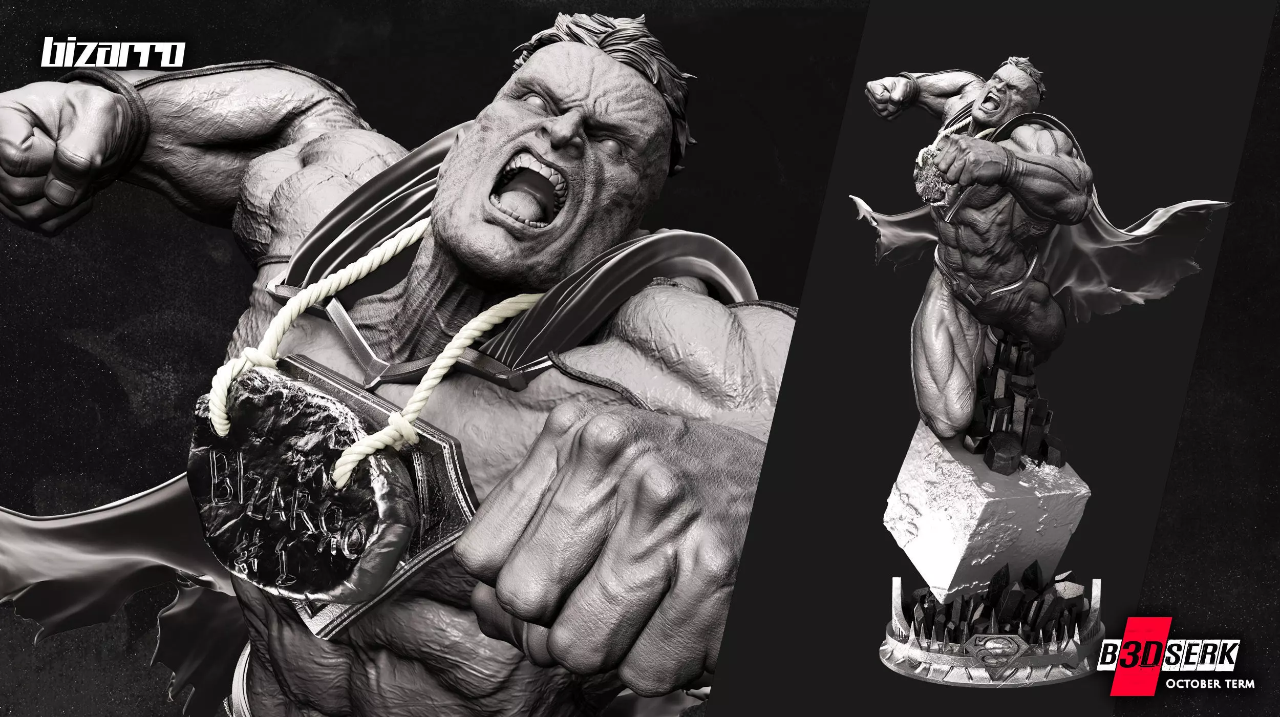 B3DSERK October term 2022 Bizarro Sculpture ready for printing 3D print model_0