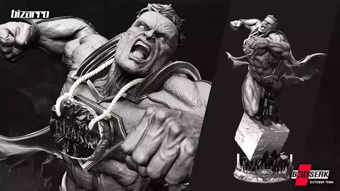 B3DSERK October term 2022 Bizarro Sculpture ready for printing 3D print model