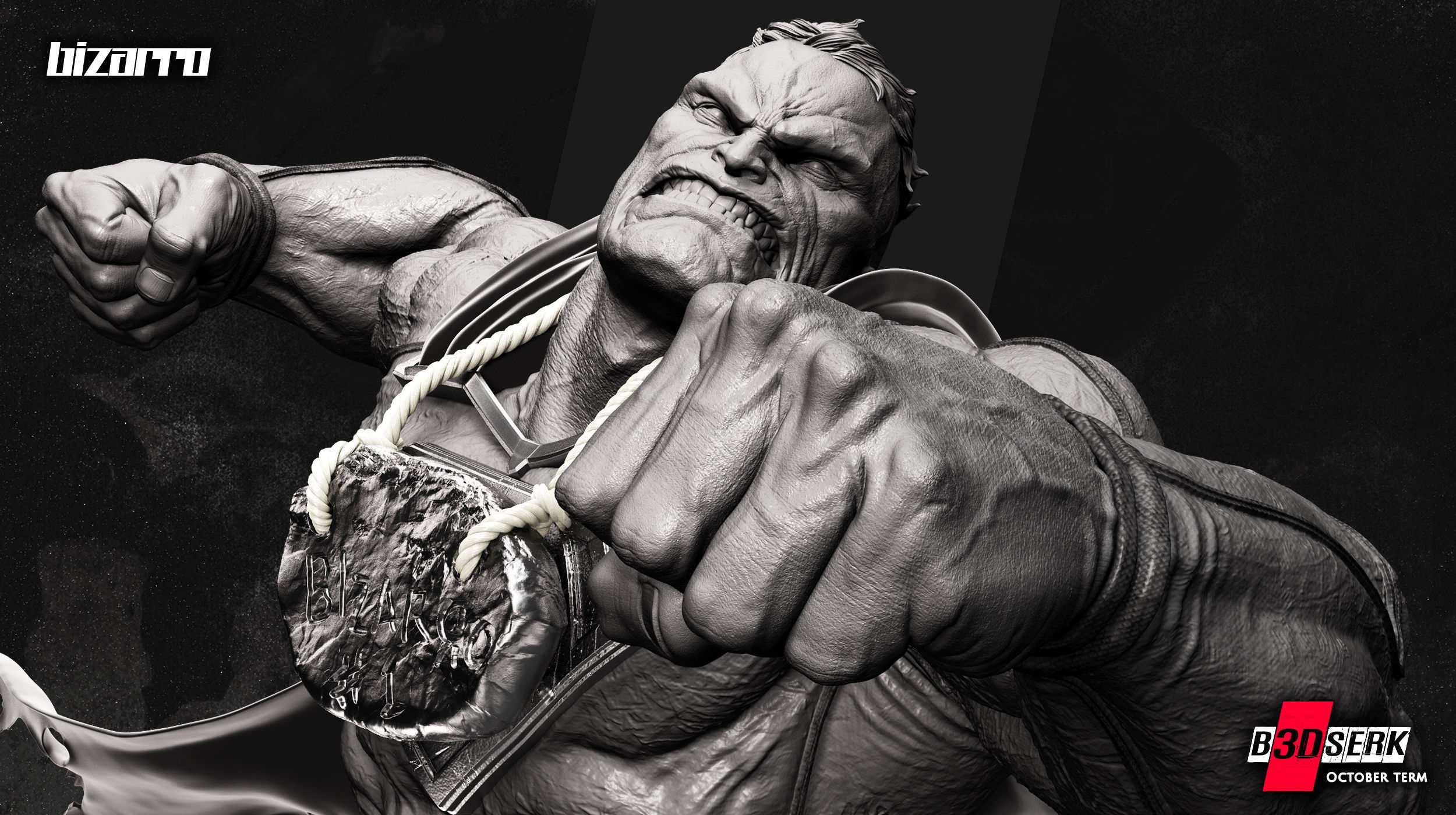 B3DSERK October term 2022 Bizarro Sculpture ready for printing 3D print model_21