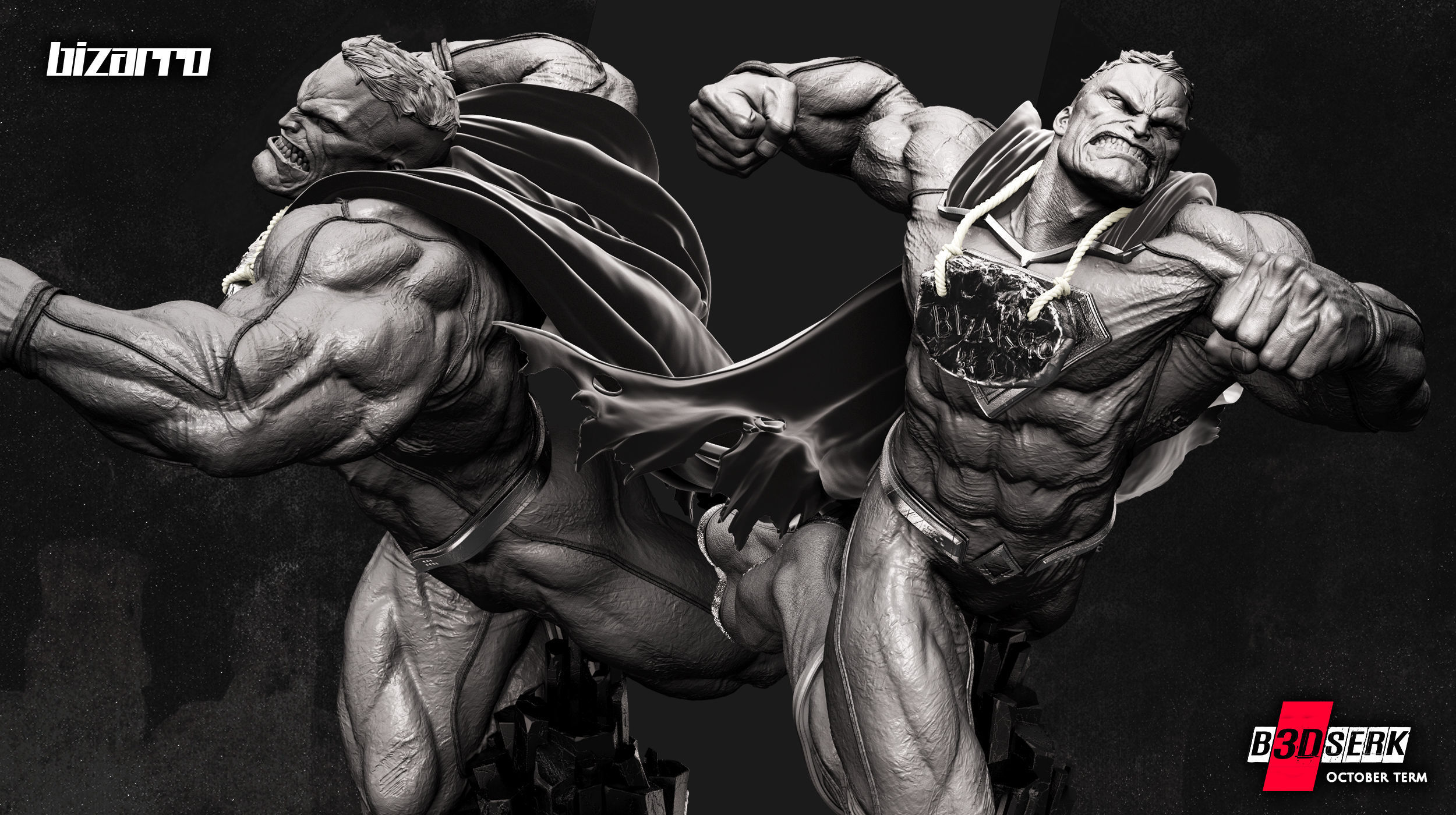 B3DSERK October term 2022 Bizarro Sculpture ready for printing 3D print model_19