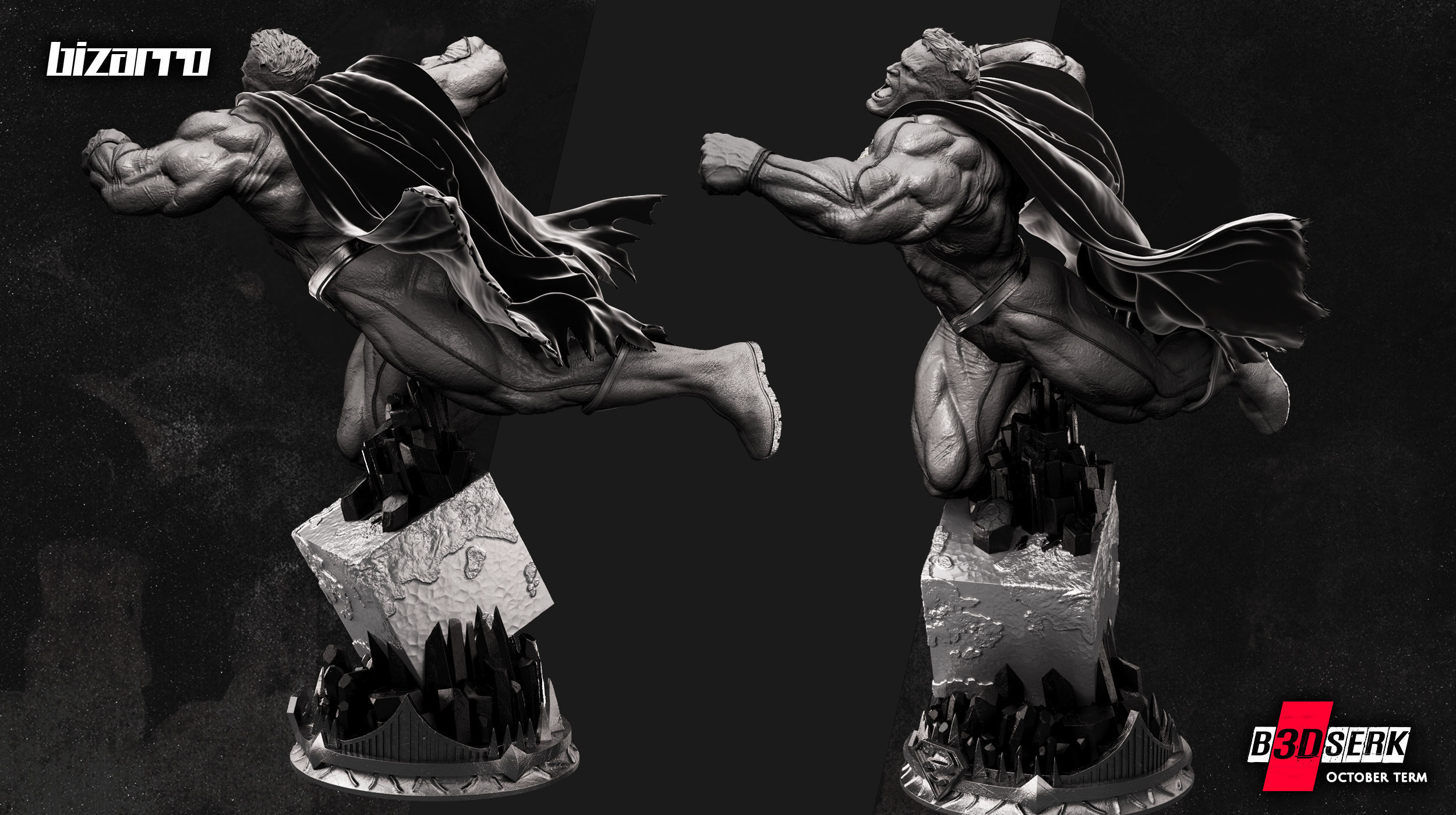 B3DSERK October term 2022 Bizarro Sculpture ready for printing 3D print model_18
