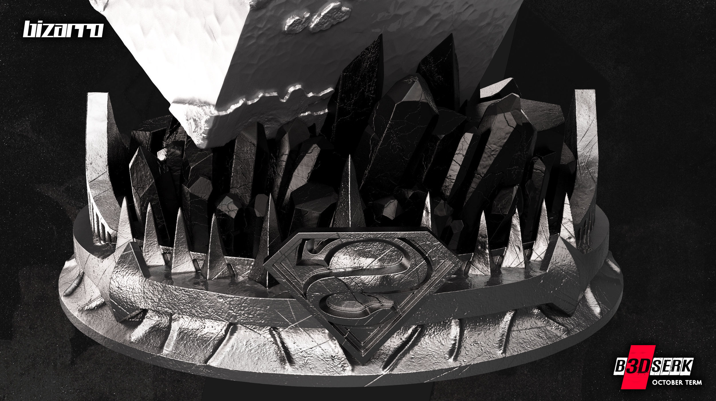 B3DSERK October term 2022 Bizarro Sculpture ready for printing 3D print model_4