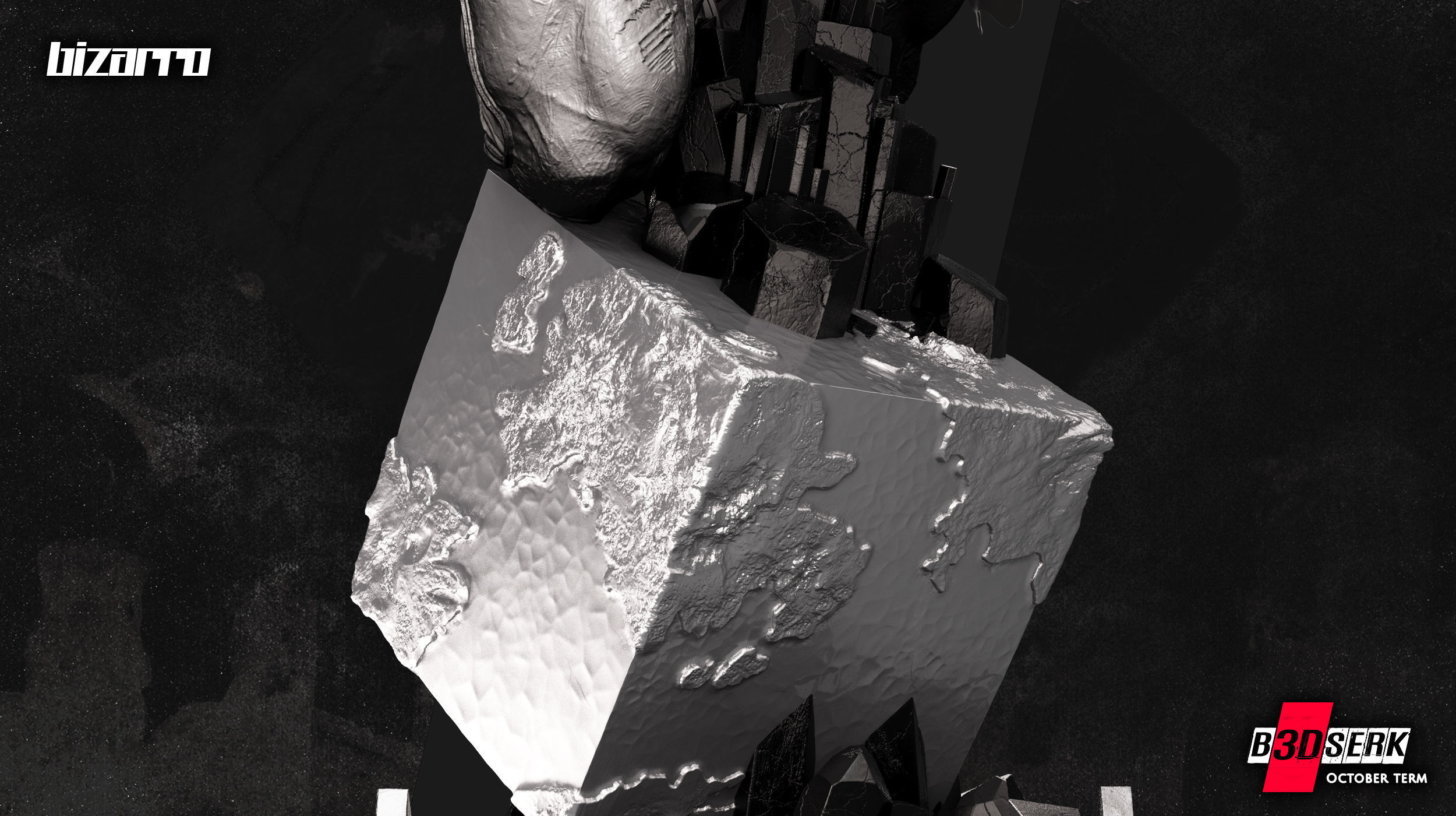 B3DSERK October term 2022 Bizarro Sculpture ready for printing 3D print model_3