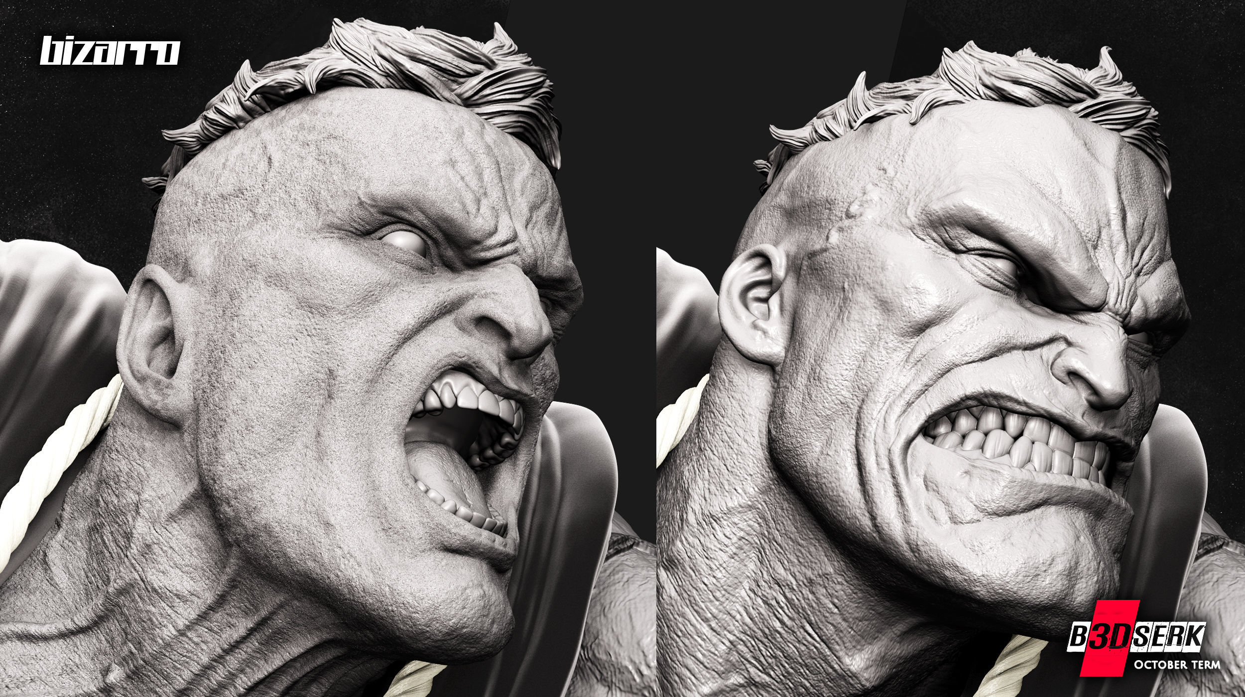 B3DSERK October term 2022 Bizarro Sculpture ready for printing 3D print model_7