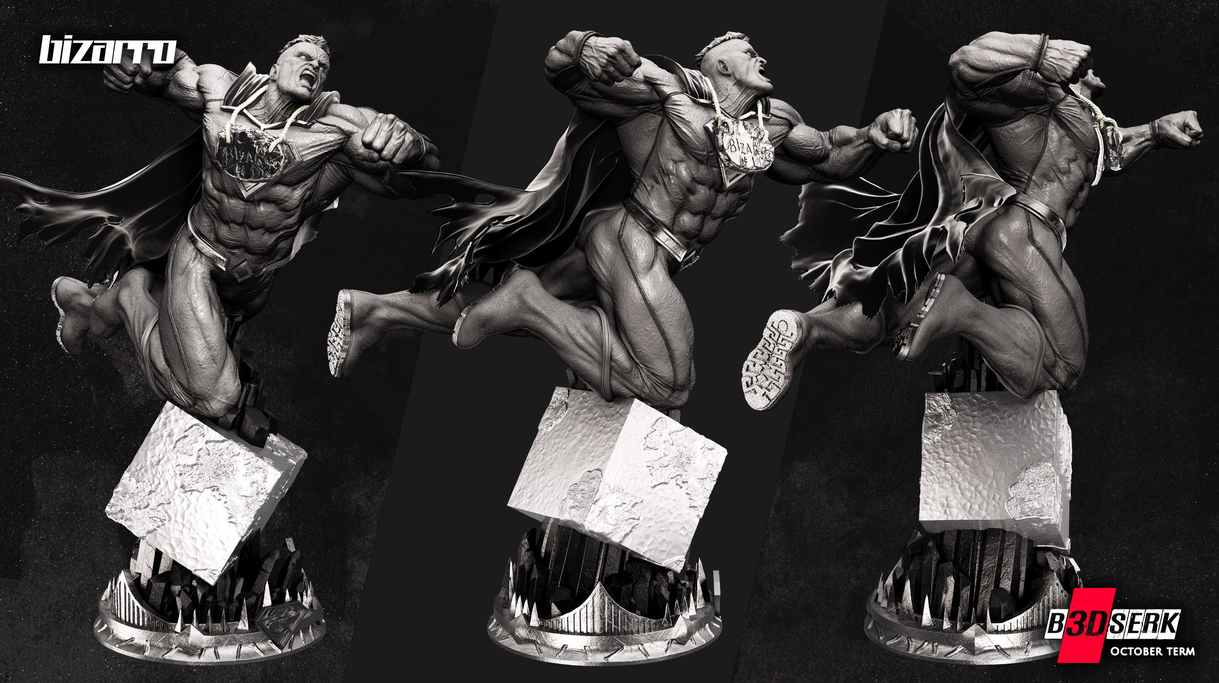 B3DSERK October term 2022 Bizarro Sculpture ready for printing 3D print model_11