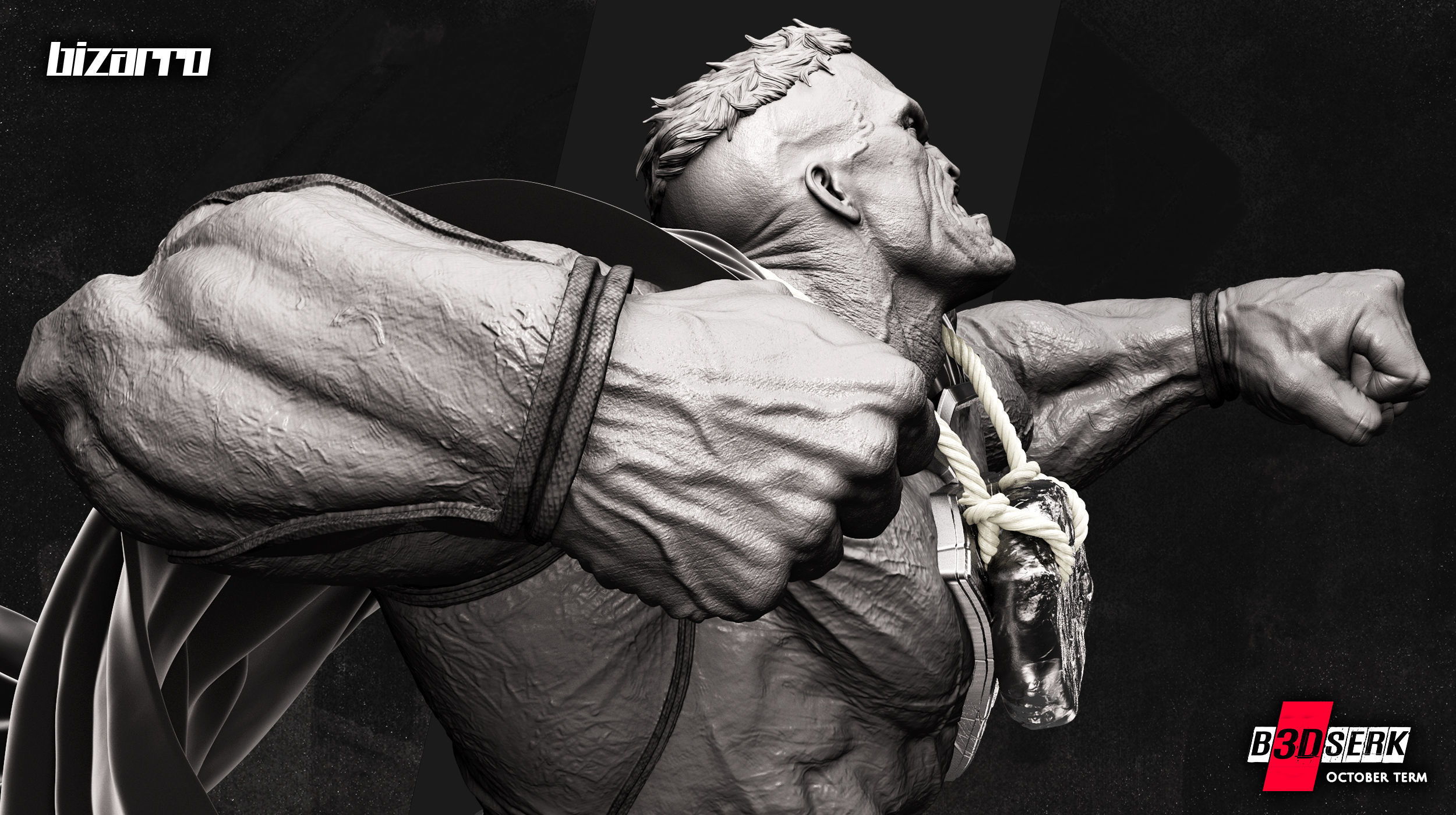 B3DSERK October term 2022 Bizarro Sculpture ready for printing 3D print model_22