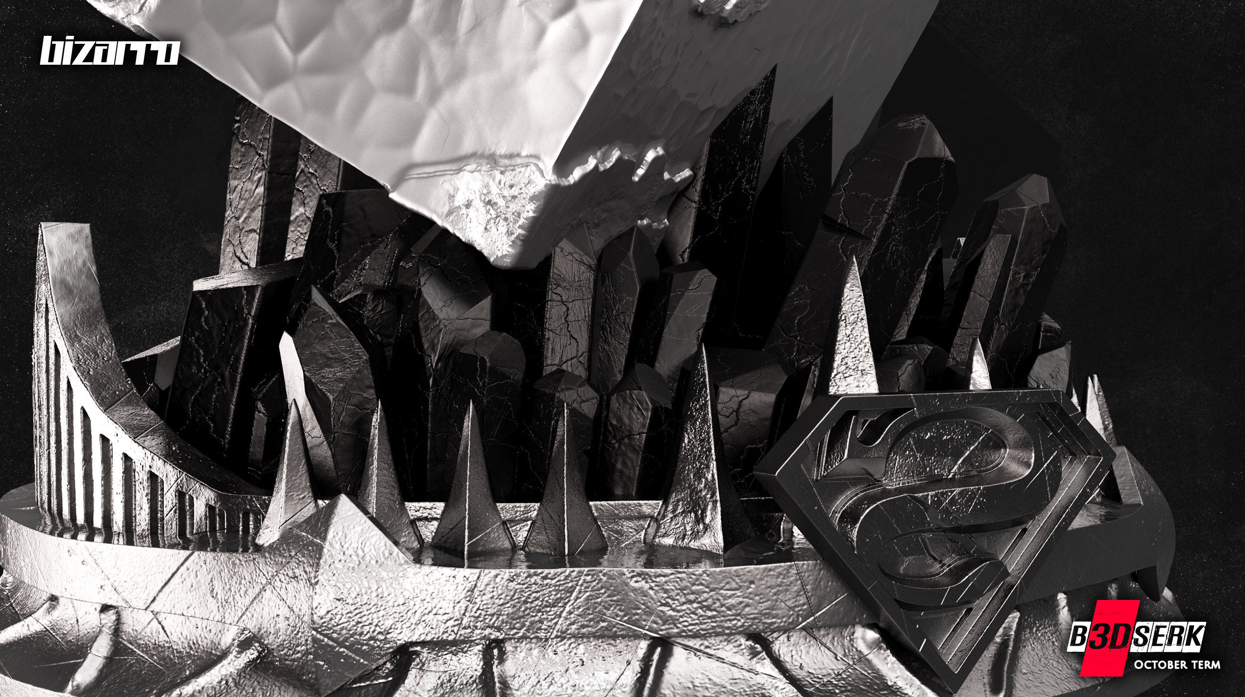 B3DSERK October term 2022 Bizarro Sculpture ready for printing 3D print model_16