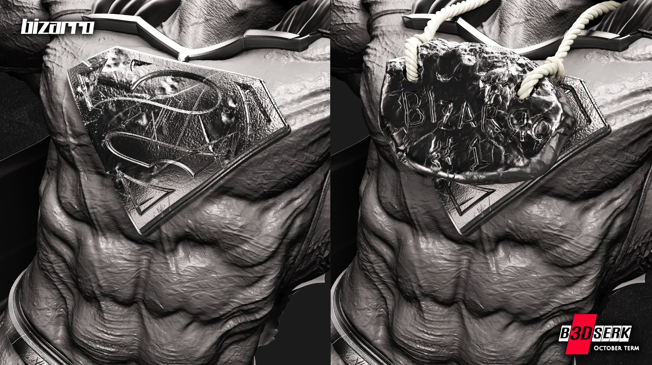 B3DSERK October term 2022 Bizarro Sculpture ready for printing 3D print model_23