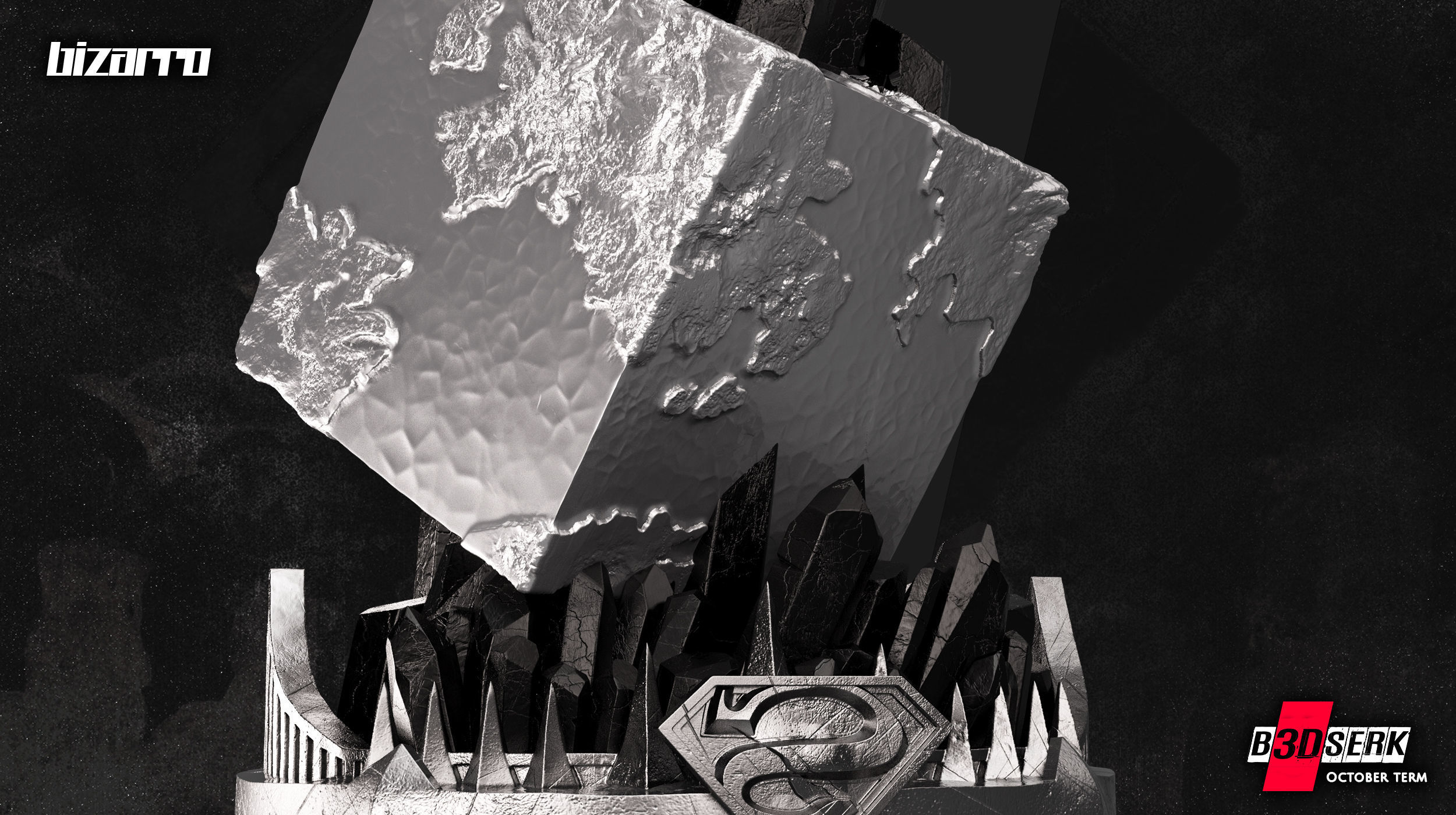 B3DSERK October term 2022 Bizarro Sculpture ready for printing 3D print model_15