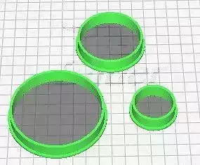 20 cutters geometric figures 3D model