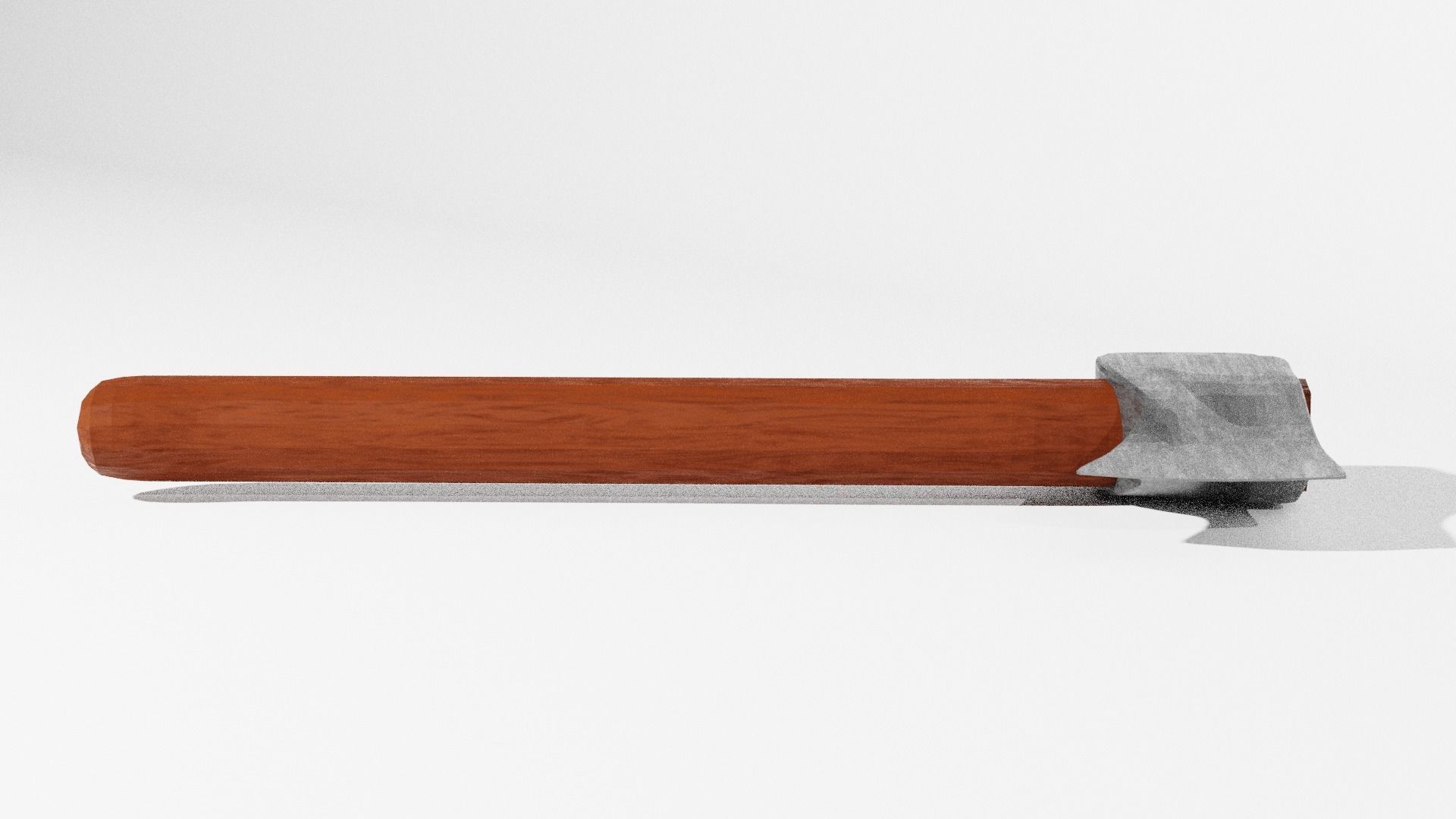 Axe with metal head and wooden handle Free low-poly 3D model_3