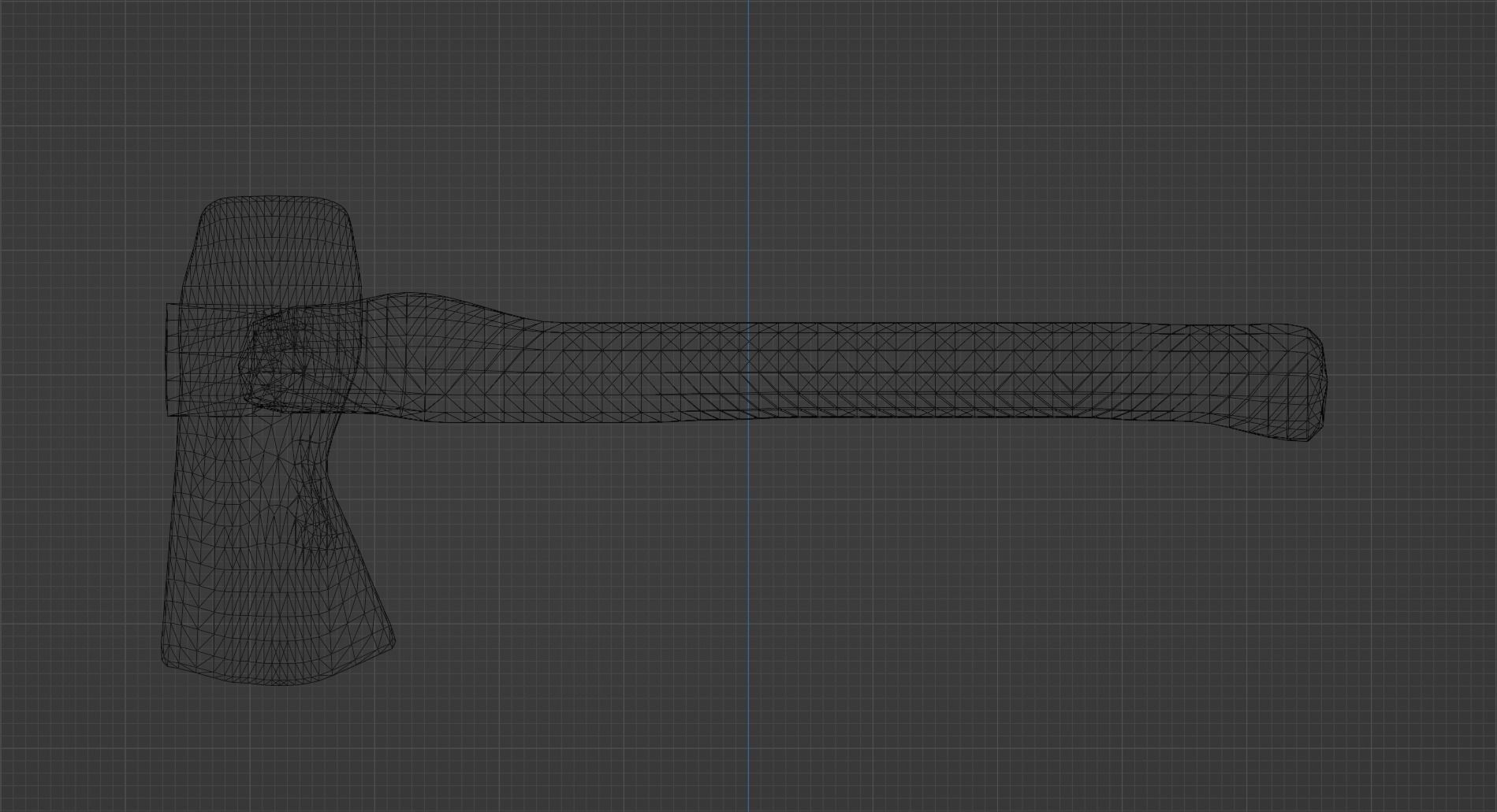 Axe with metal head and wooden handle Free low-poly 3D model_4