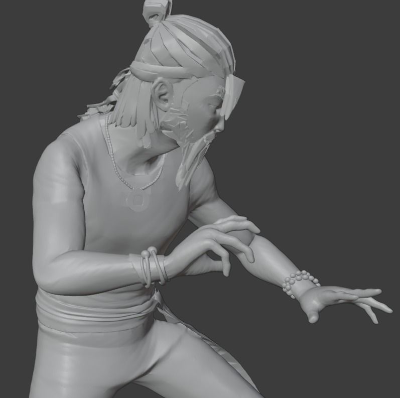 SIFU game character 3D print model_8