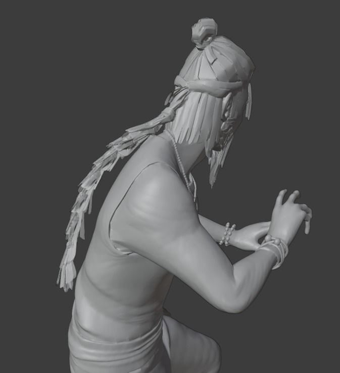 SIFU game character 3D print model_11