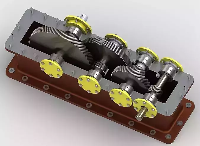 Reductor gearbox with four gears