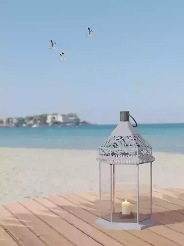 lamp on the beach 3D model