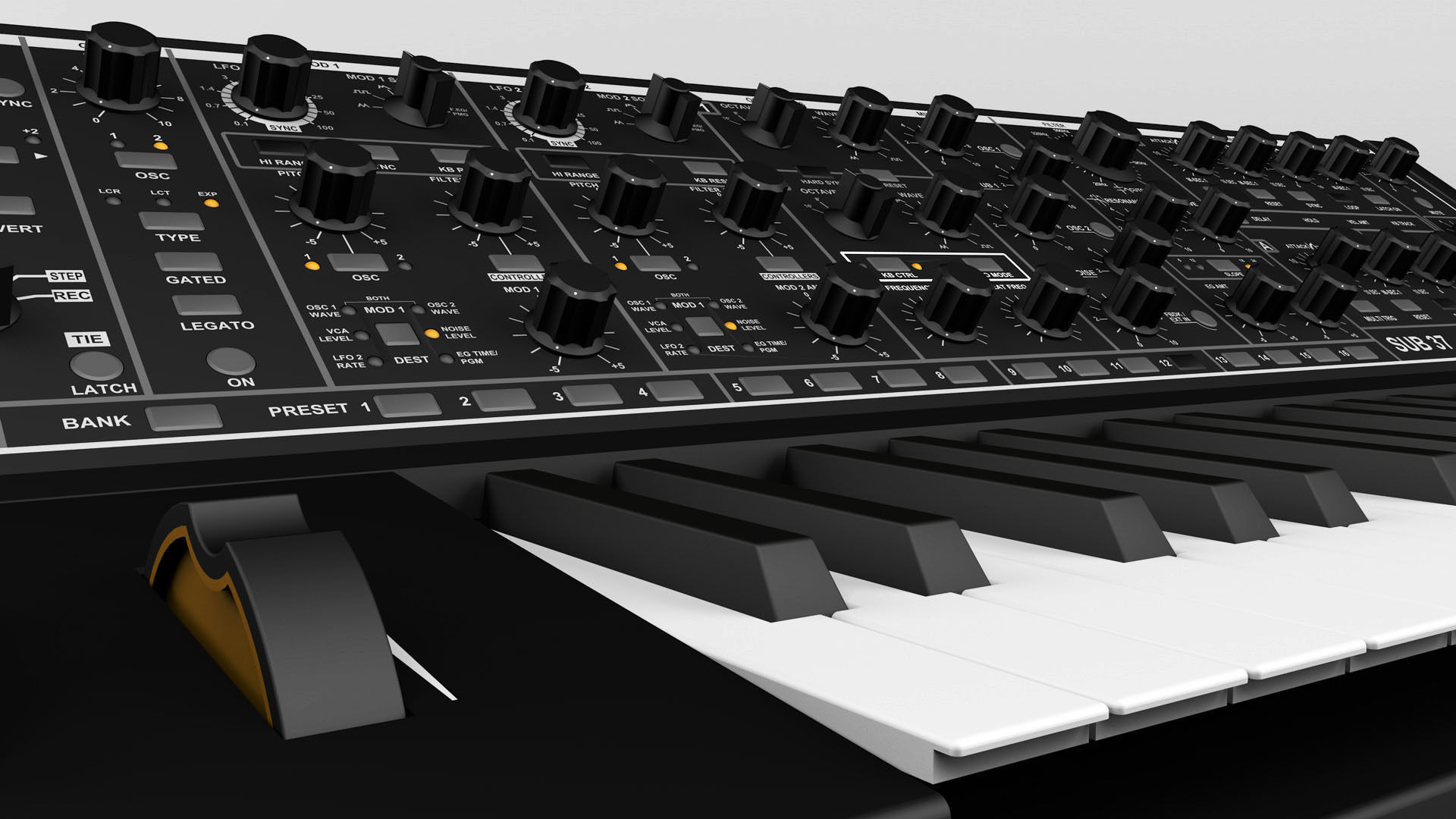 Moog Subsequent 37 Analog Synthesizer 3D model_5