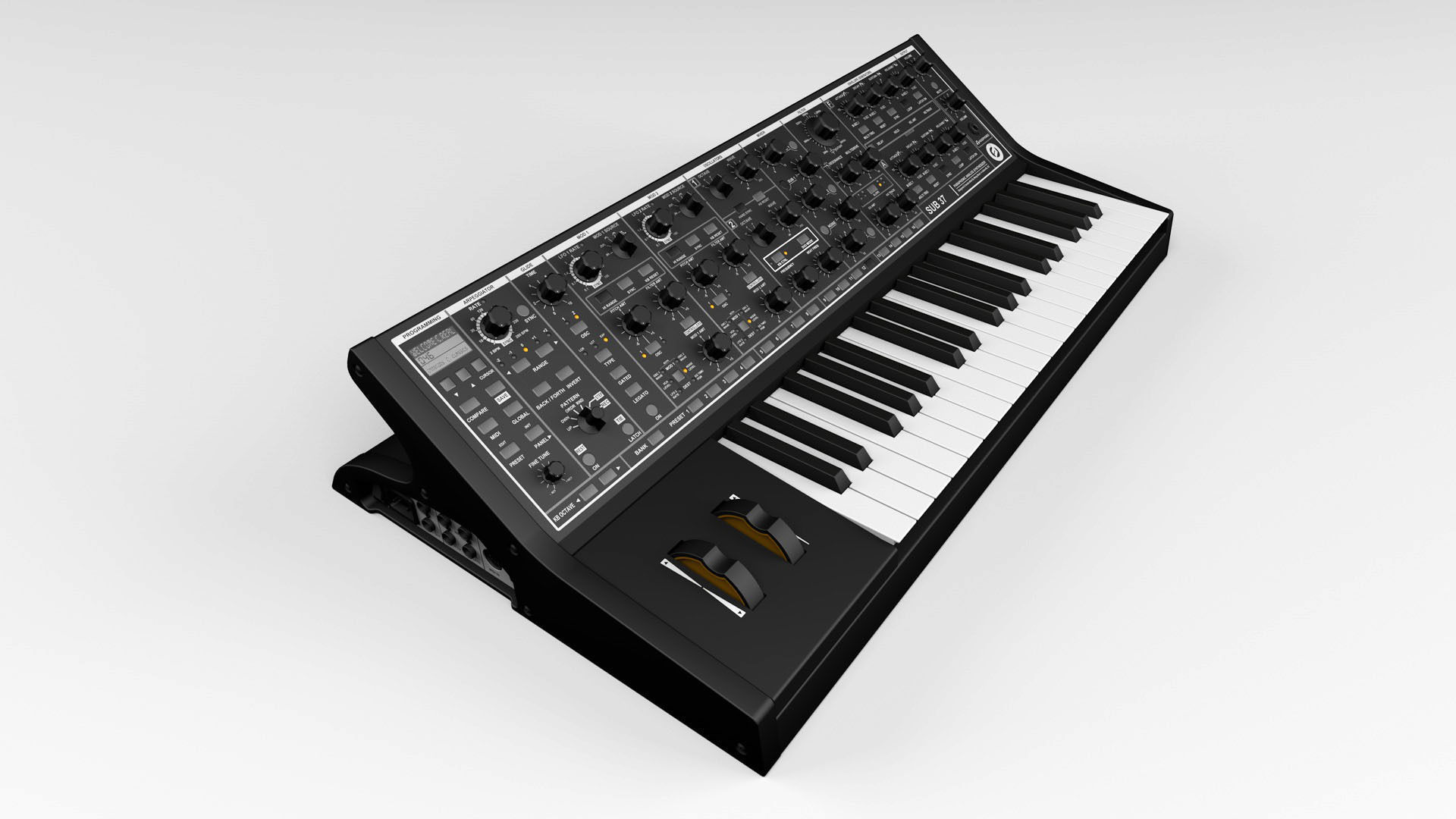 Moog Subsequent 37 Analog Synthesizer 3D model_1