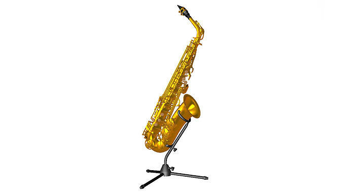 Saxophone golden 3D model
