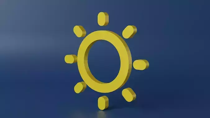 3D model Sun Icon VR / AR / low-poly | CGTrader