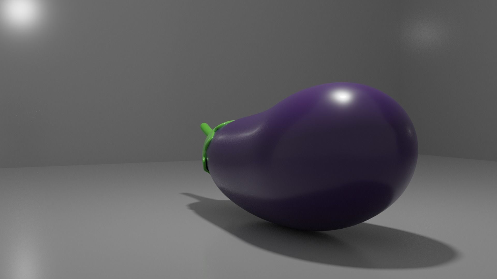 Eggplant Low-poly 3D model_2