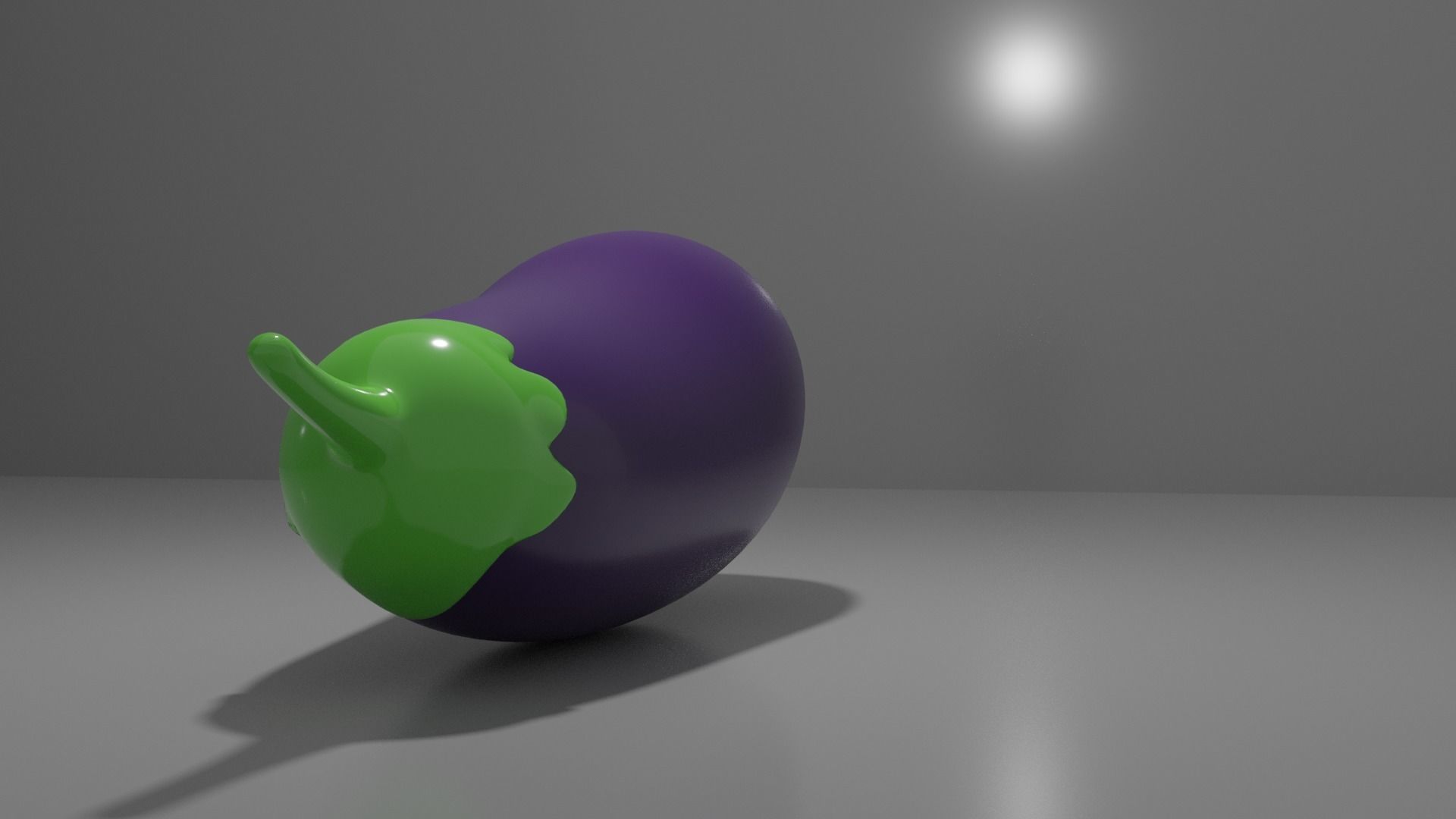 Eggplant Low-poly 3D model_1