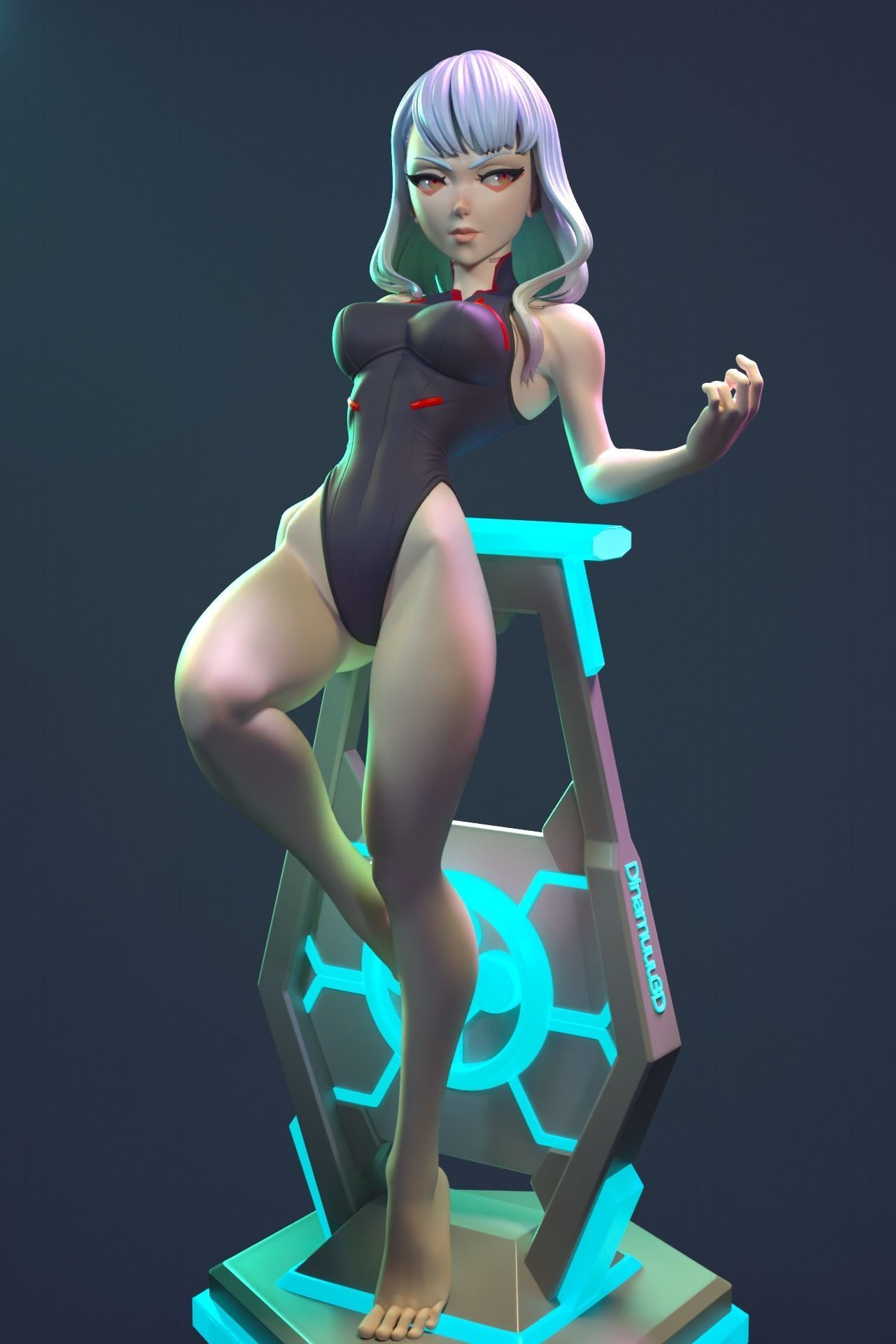Lucy Cyberpunk Edgerunners Multi Versions SFW NSFW STL 3D print model_4