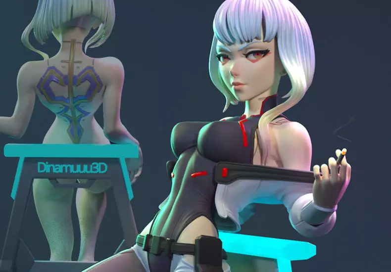 Lucy Cyberpunk Edgerunners Multi Versions SFW NSFW STL 3D print model_0