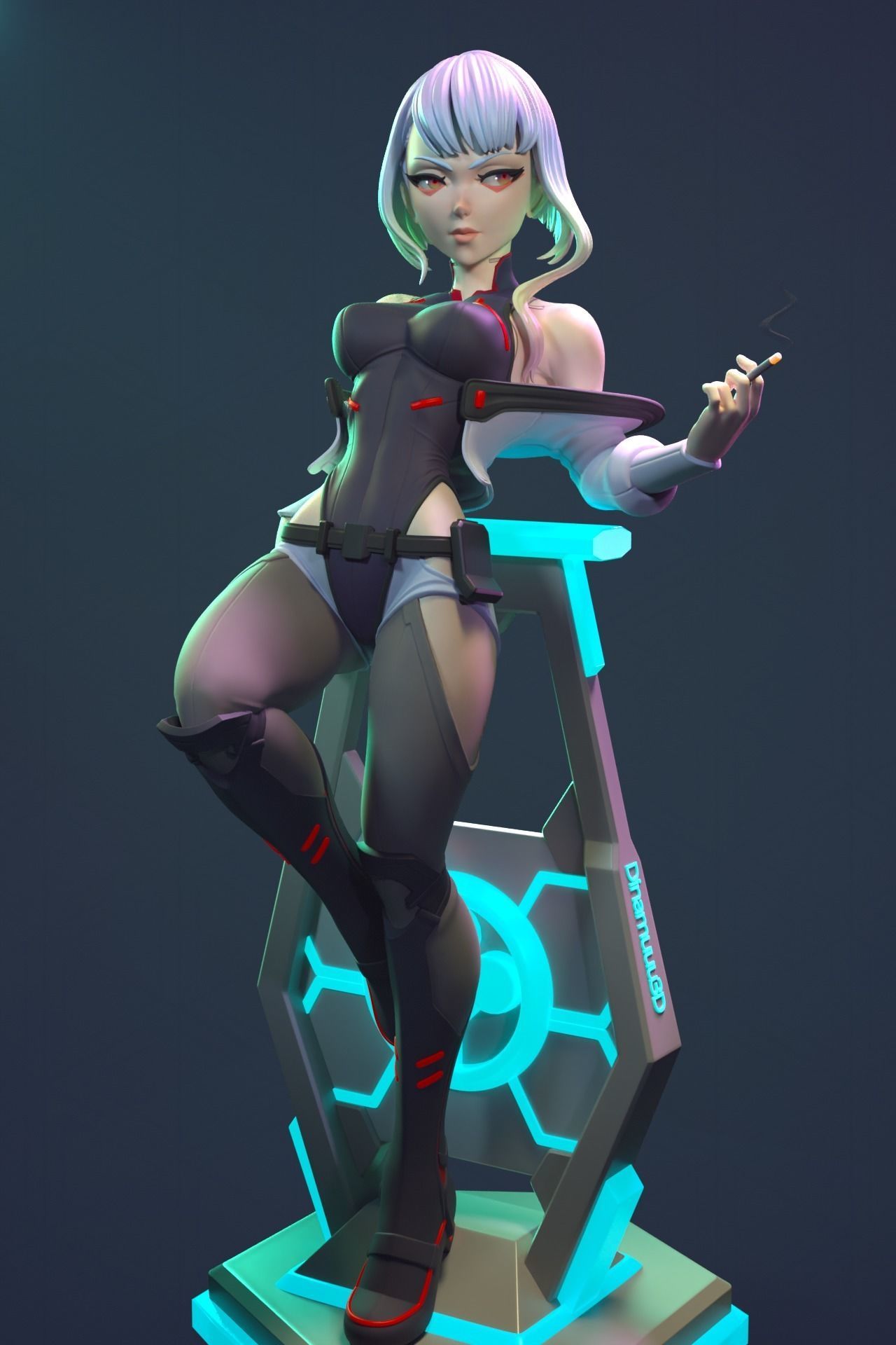 Lucy Cyberpunk Edgerunners Multi Versions SFW NSFW STL 3D print model_2