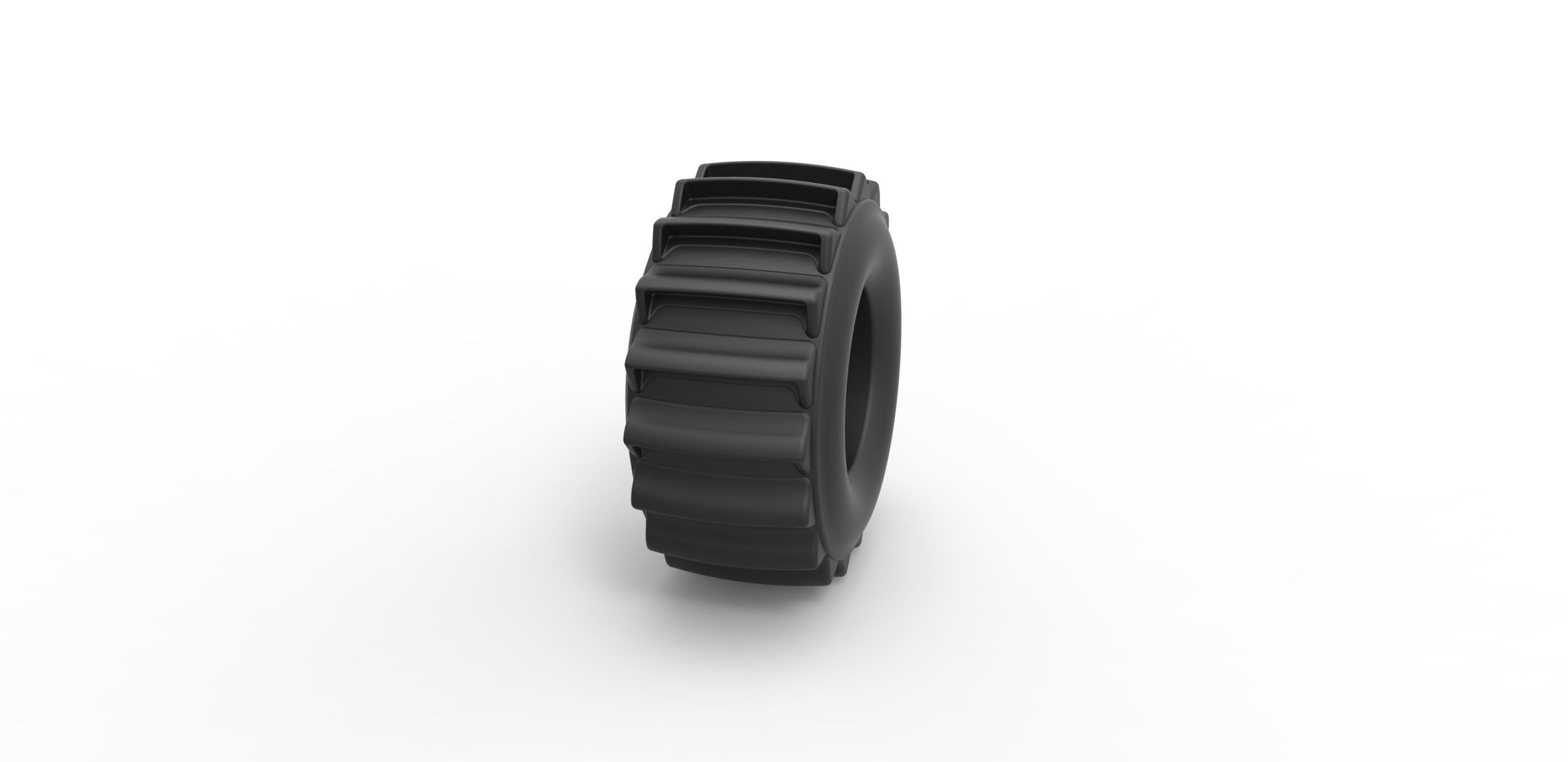 Dirt dragster rear tire 5 Scale 1 to 25 3D print model_2