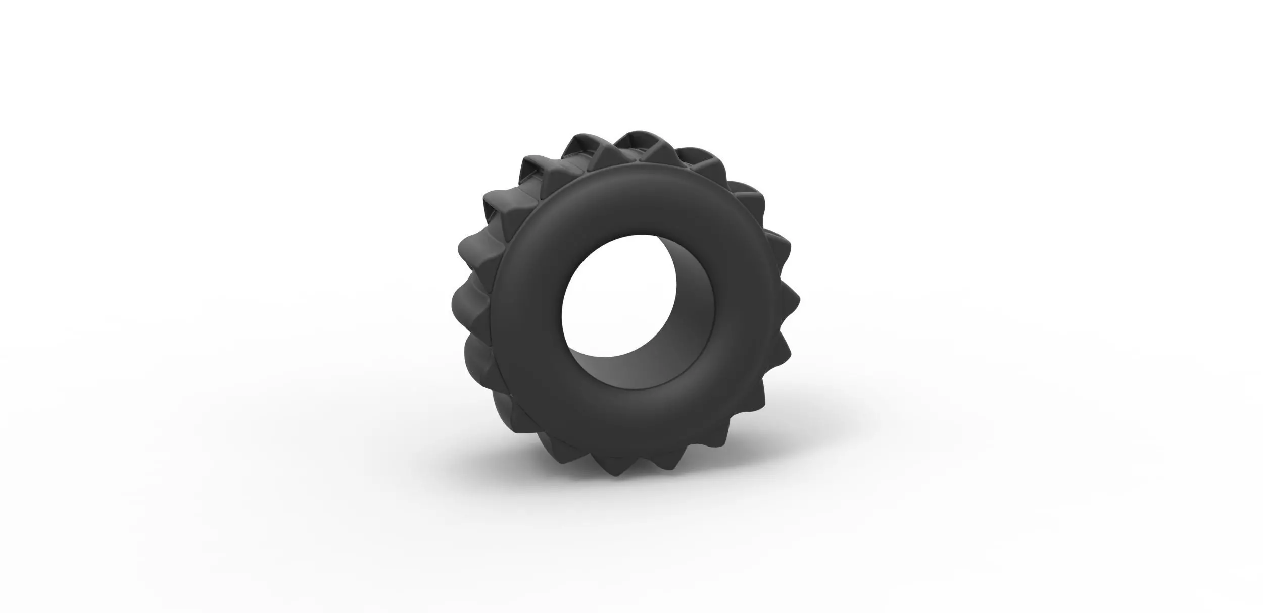 Dirt dragster rear tire 5 Scale 1 to 25 3D print model_0