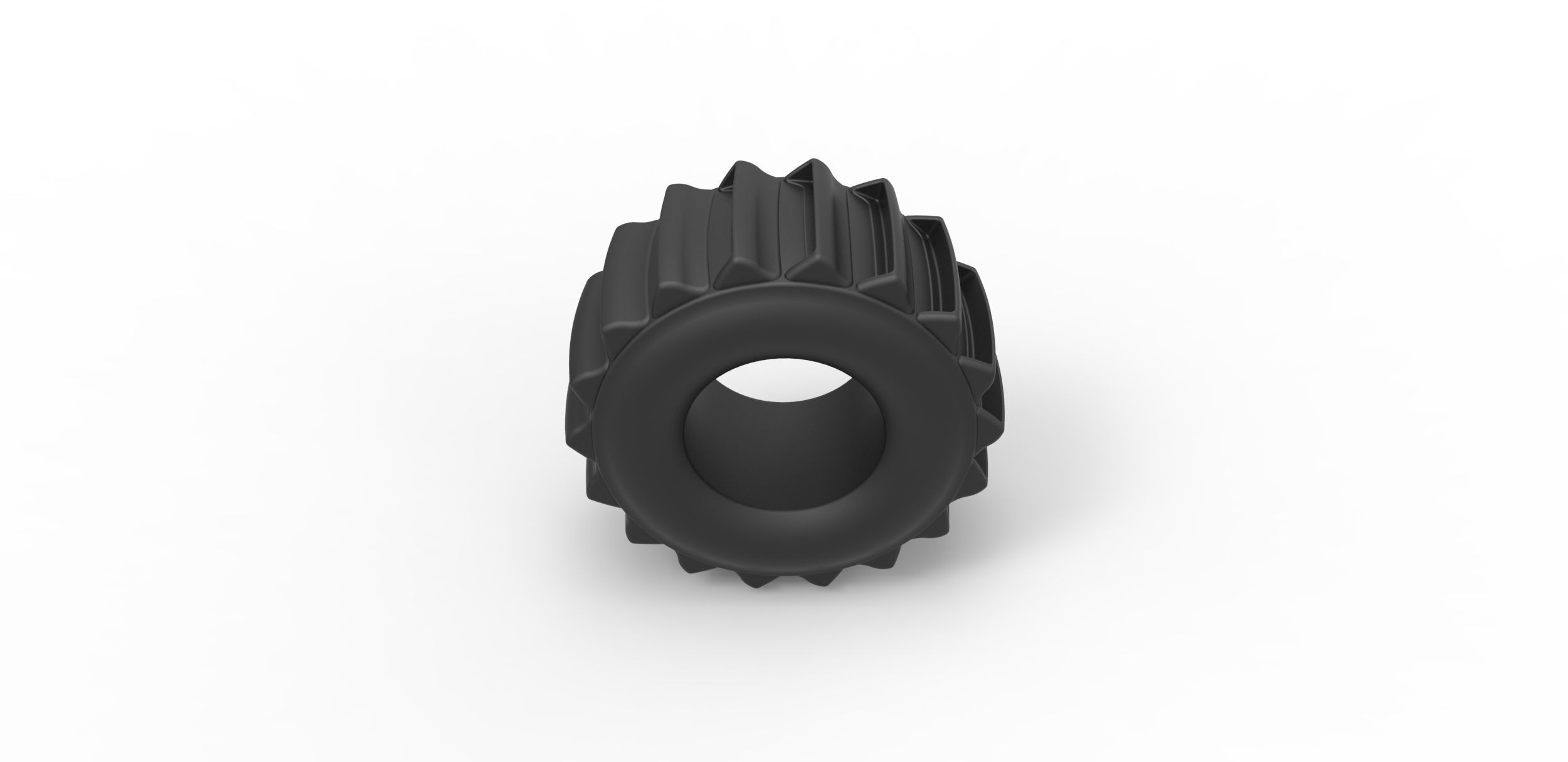 Dirt dragster rear tire 5 Scale 1 to 25 3D print model_5