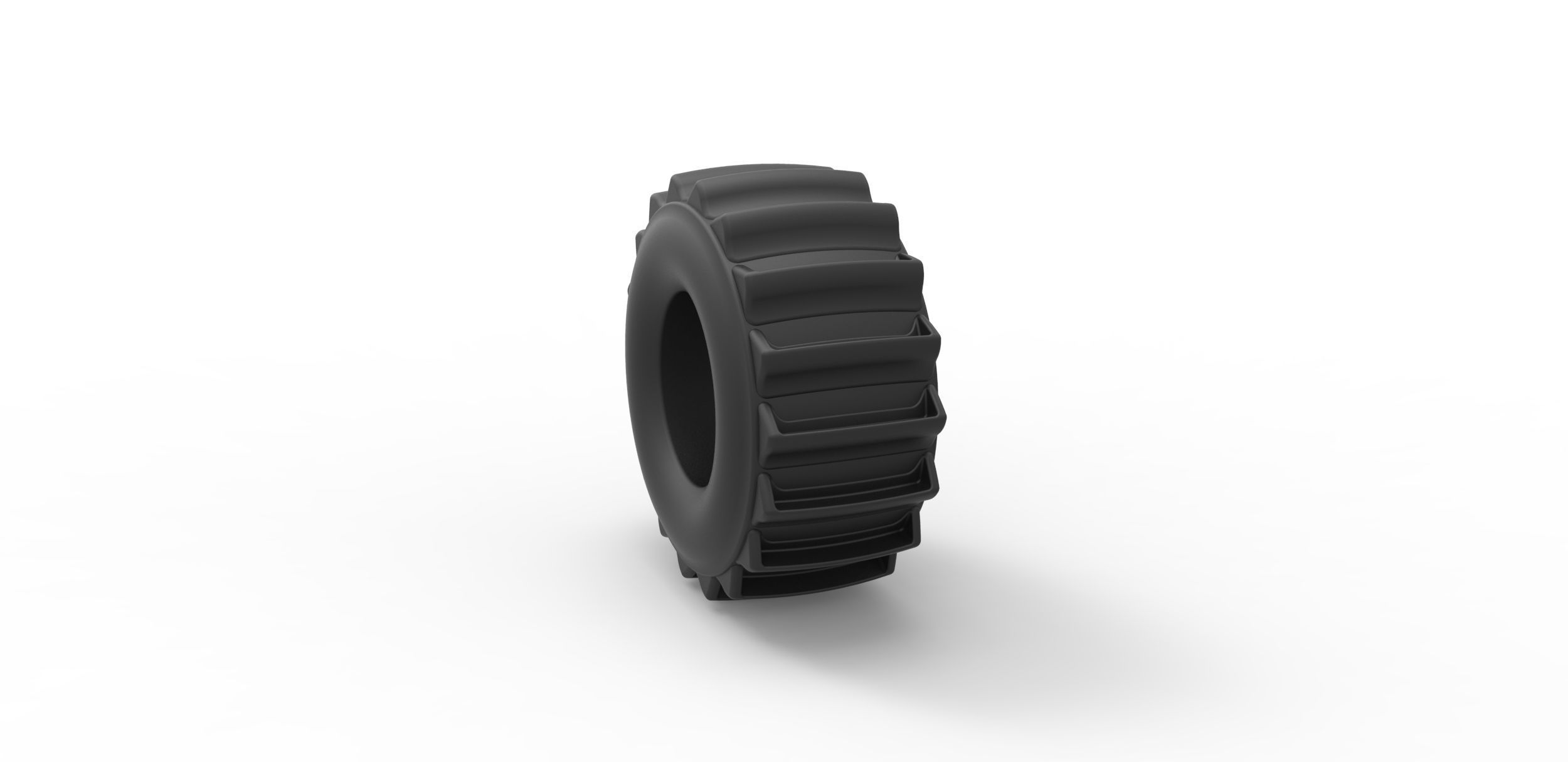 Dirt dragster rear tire 5 Scale 1 to 25 3D print model_7