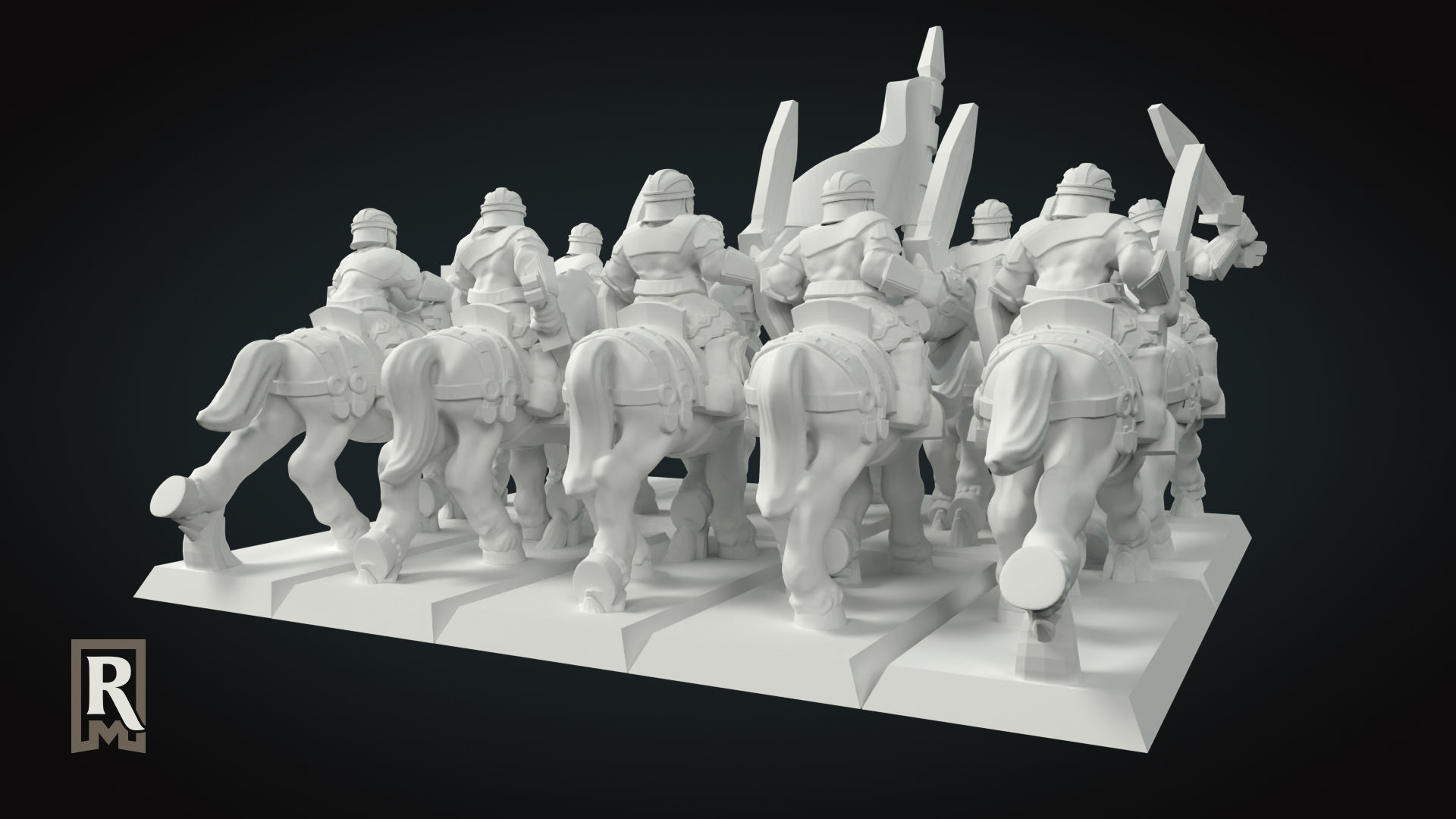 6mm Imperial Light Cavalry Unit Pack 3D print model_1