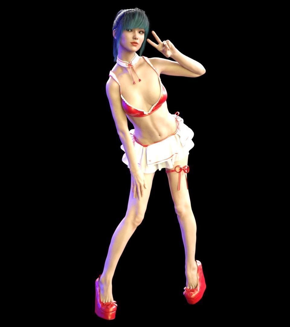 KAWAII GIRL 1 3D print model_4