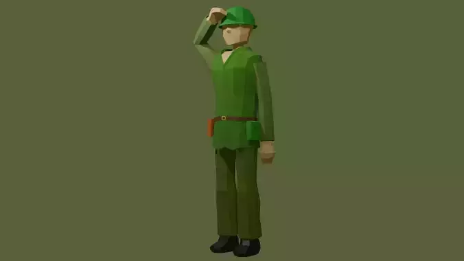 Soldier Low Poly - rig included