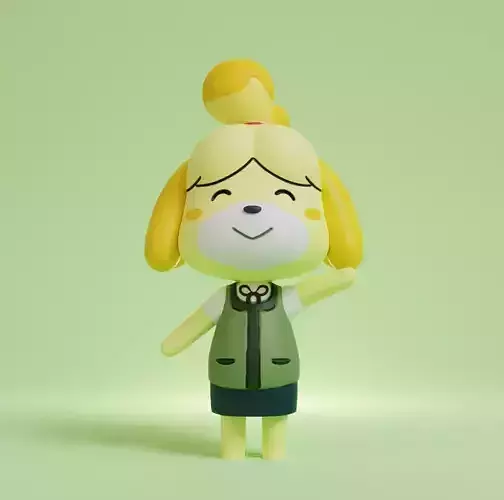 ANIMAL CROSSING - ISABELLE - POSE 3 Free 3D print model